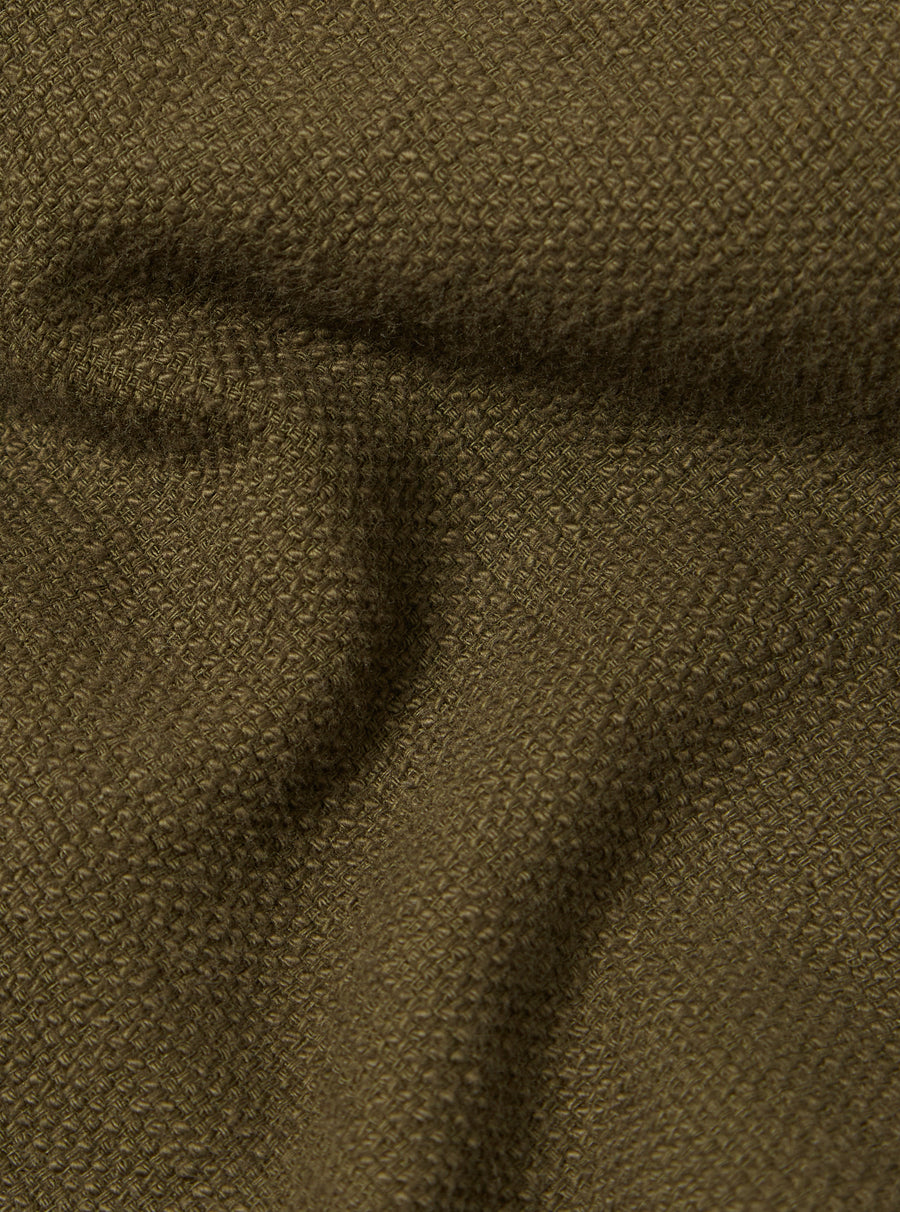 Universal Works Military Chino in Olive Chevron Cotton