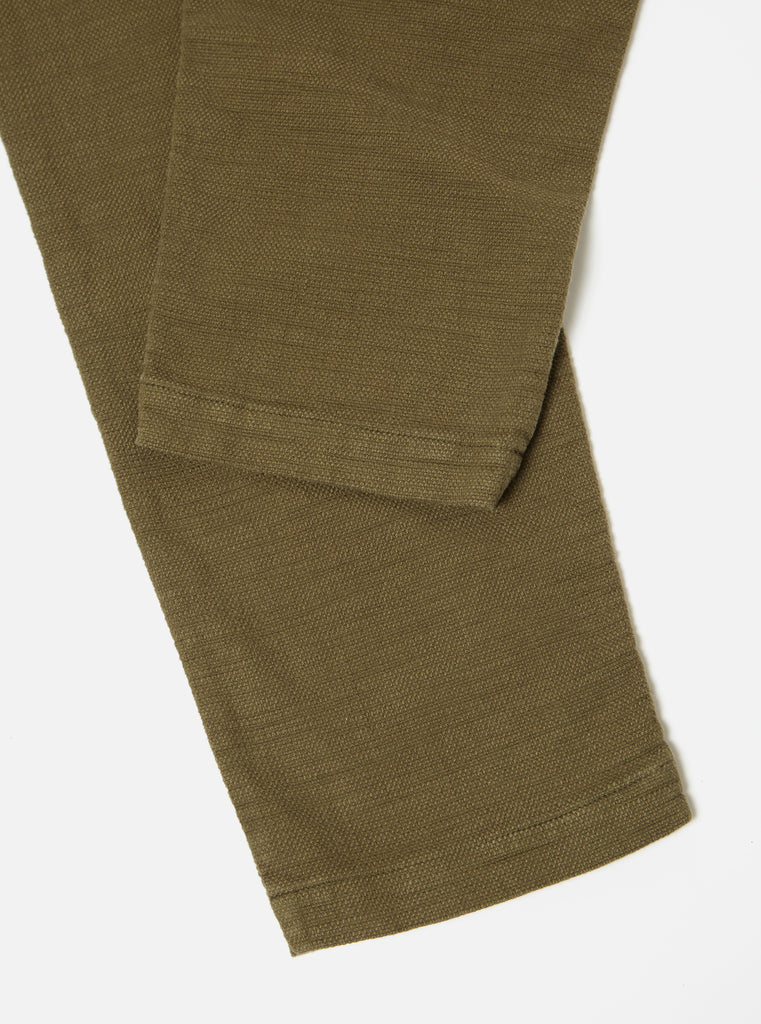 Universal Works Military Chino in Olive Chevron Cotton