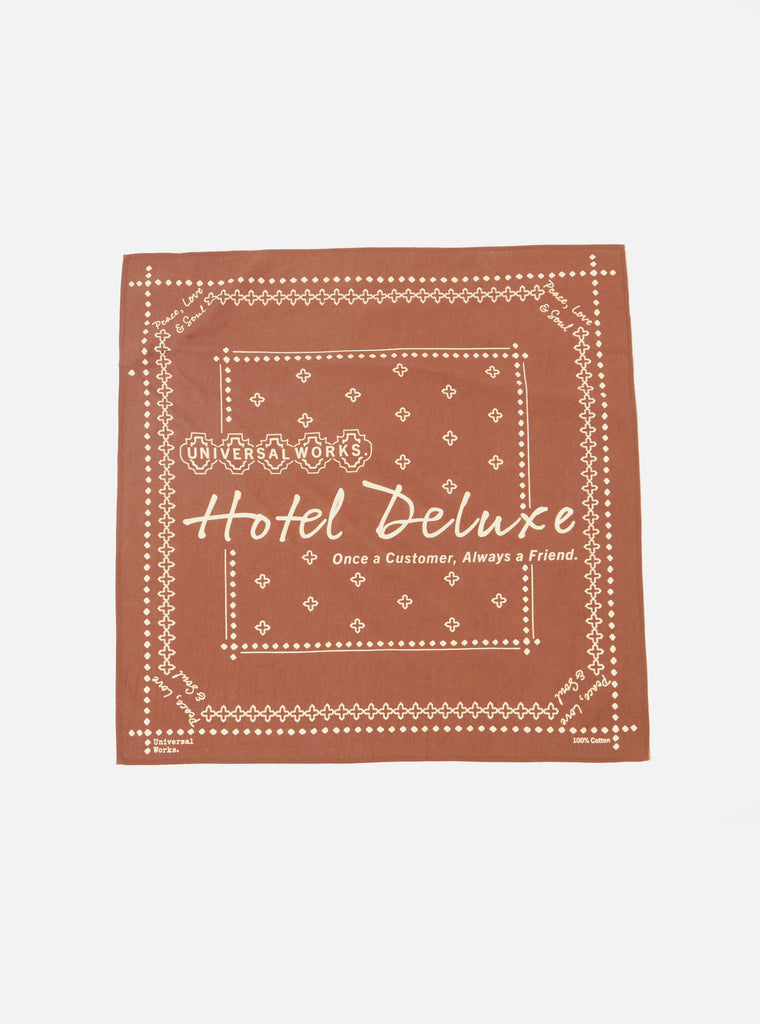 Universal Works Hotel Deluxe Neckerchief in Brown Cambric
