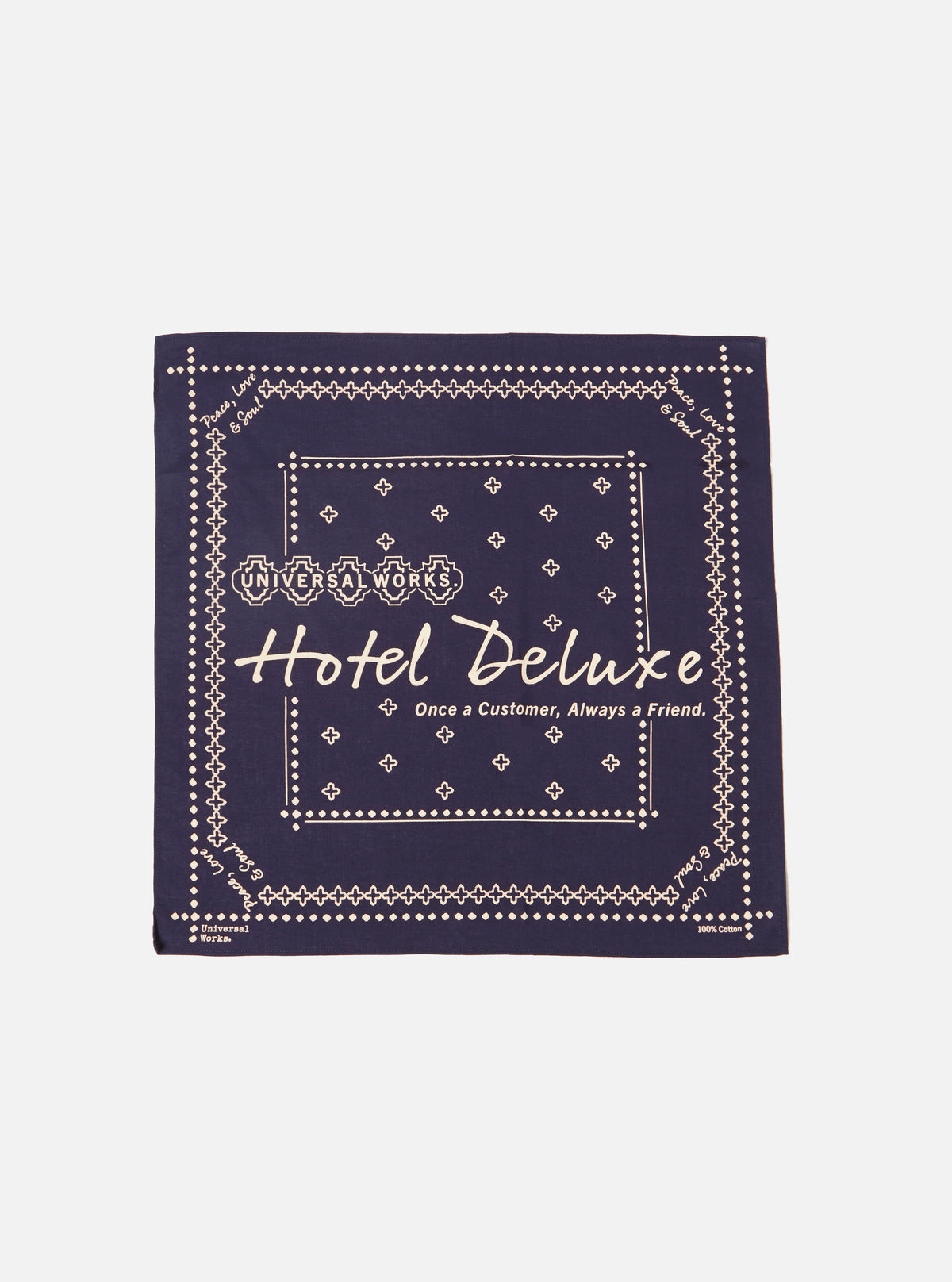 Universal Works Hotel Deluxe Neckerchief in Navy Cambric