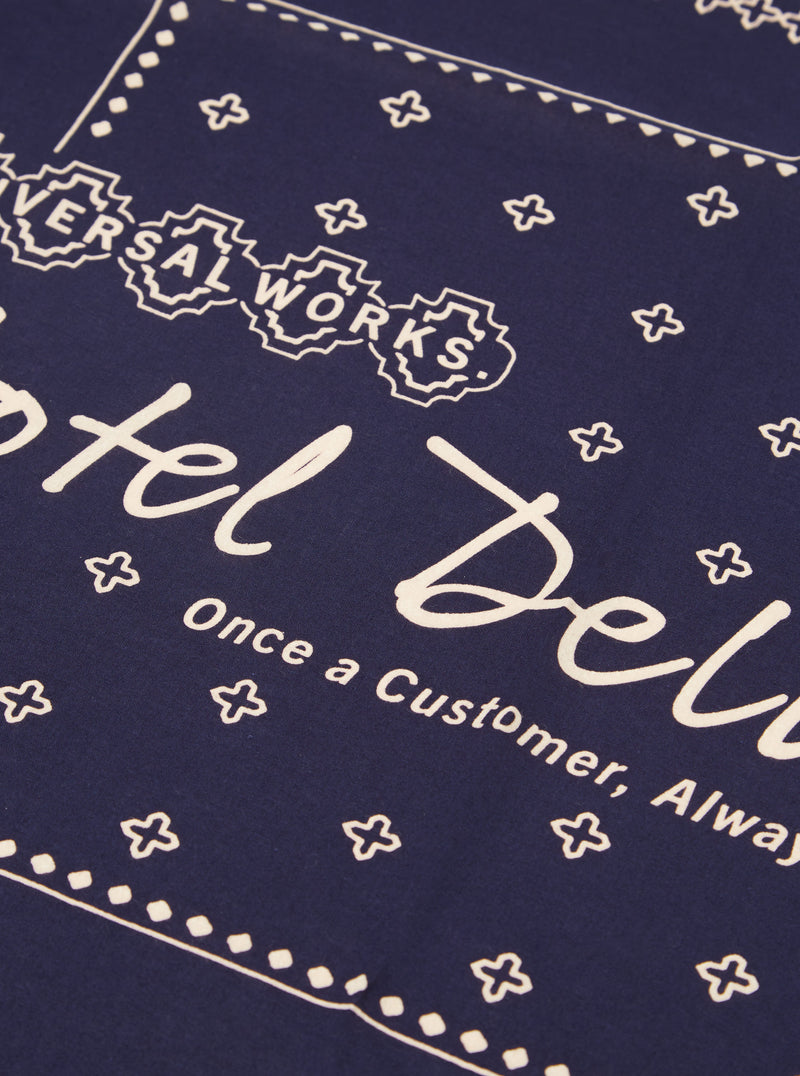 Universal Works Hotel Deluxe Neckerchief in Navy Cambric