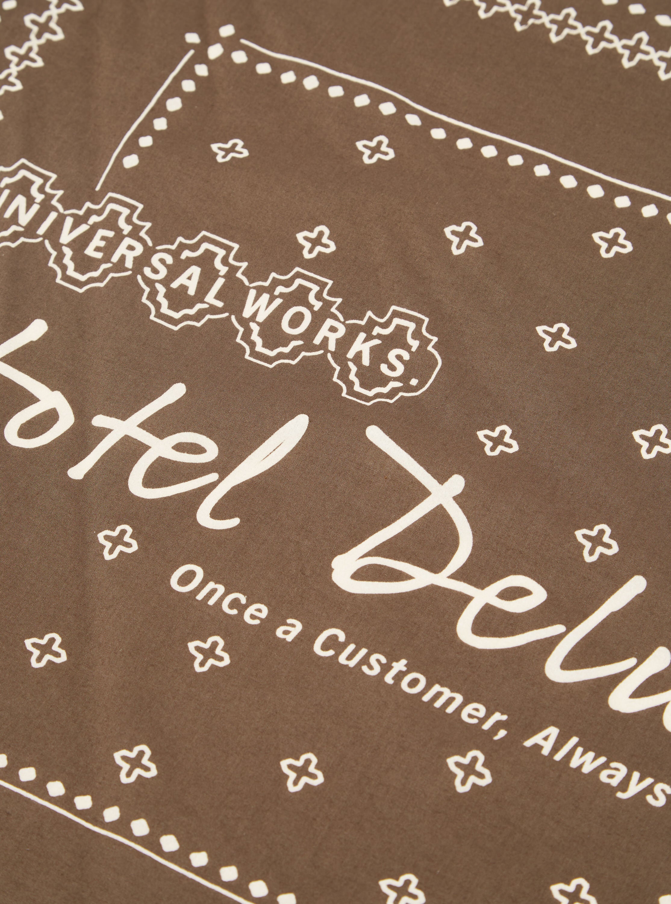 Universal Works Hotel Delux Neckerchief in Olive Cambric