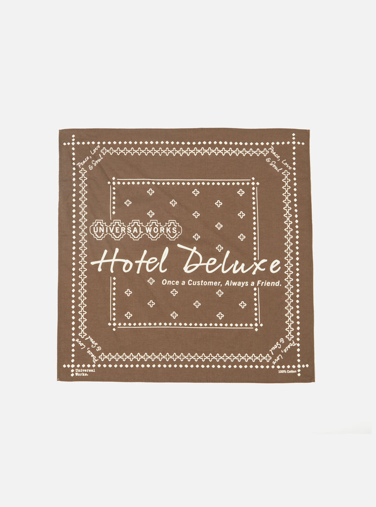 Universal Works Hotel Delux Neckerchief in Olive Cambric