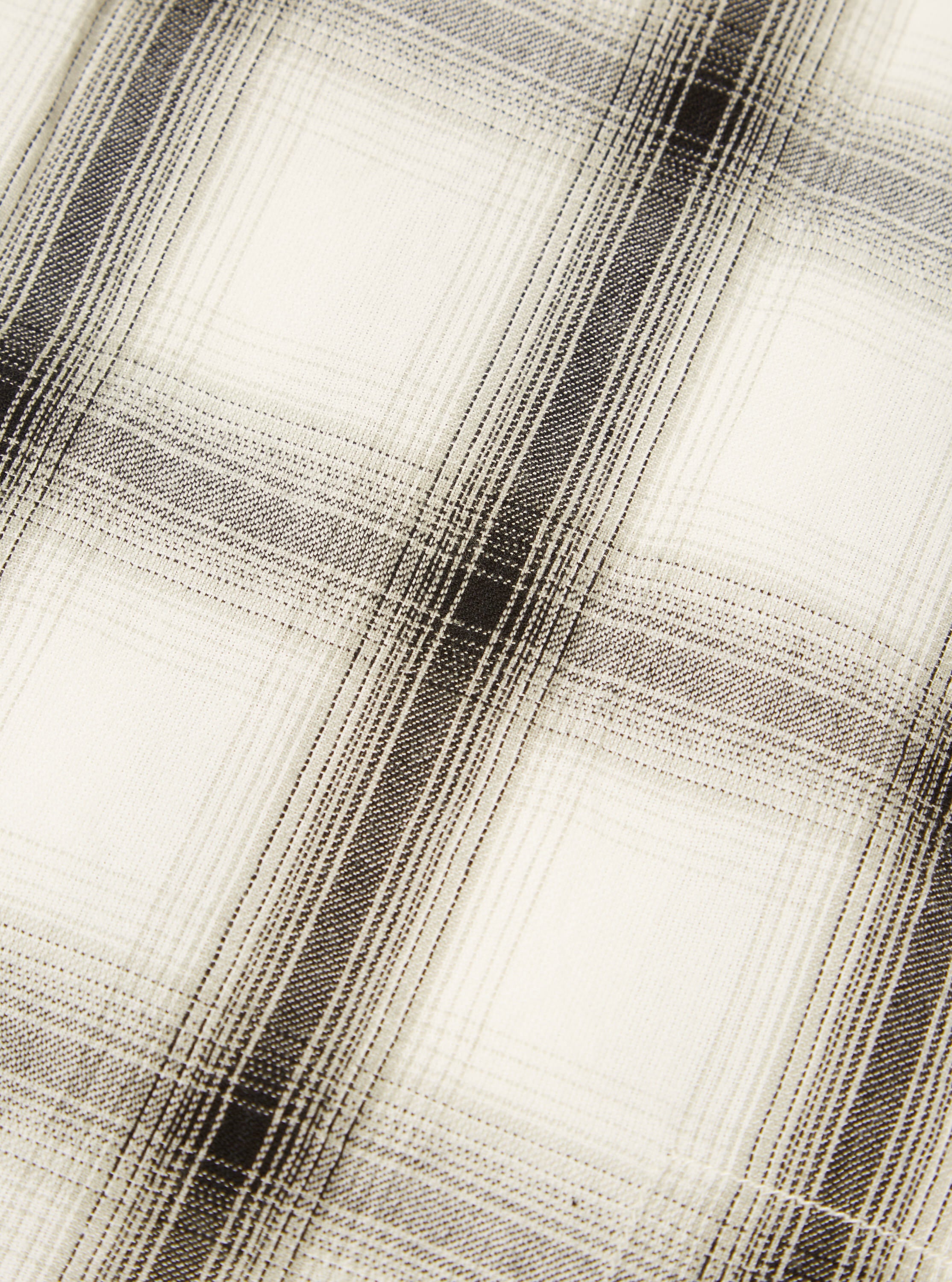Universal Works Frill Shirt in Ecru Shadow Check