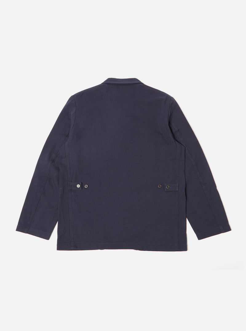 Universal Works Five Pocket Jacket in Navy Winter Twill