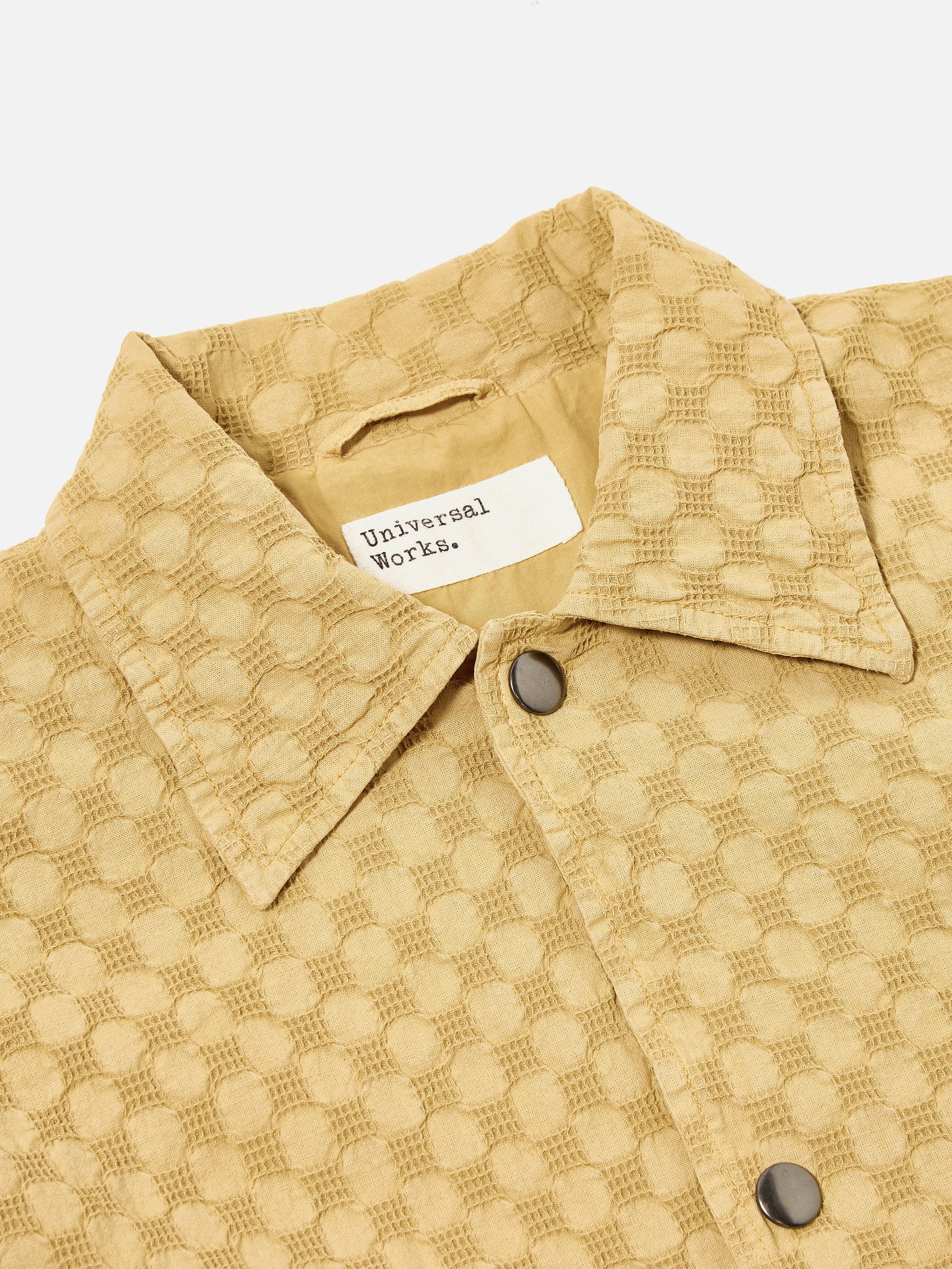 Universal Works Head Coach Jacket in Camel Dot Waffle