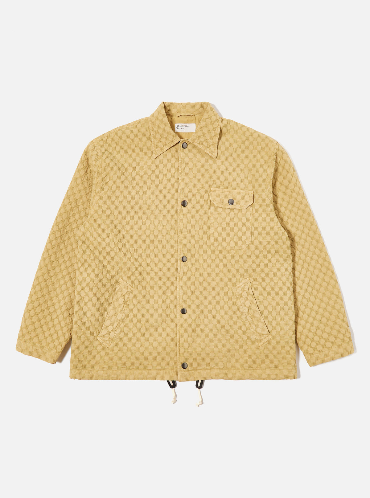 Universal Works Head Coach Jacket in Camel Dot Waffle