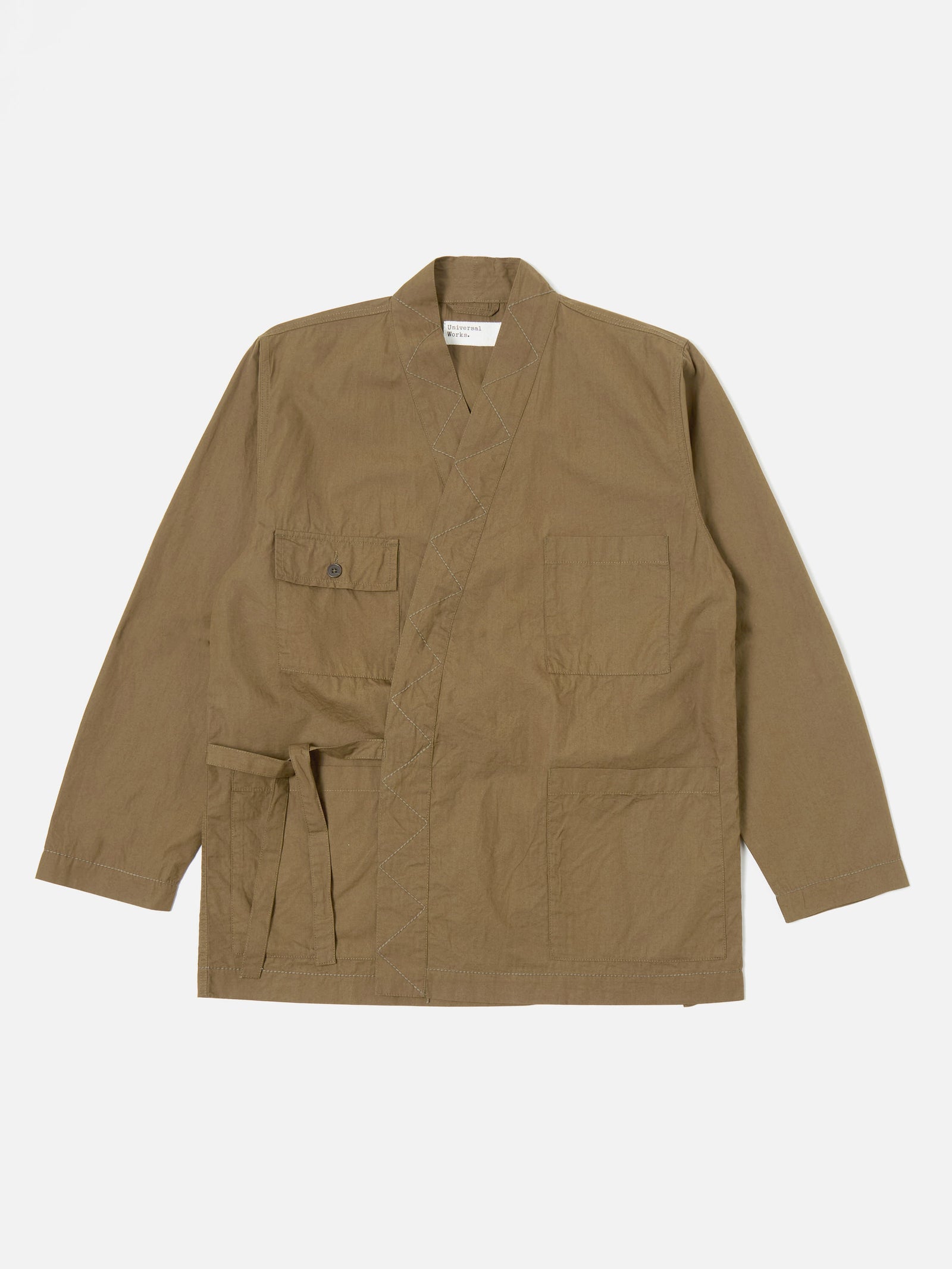 Universal Works Osaka Work Jacket in Sand Broad Cloth