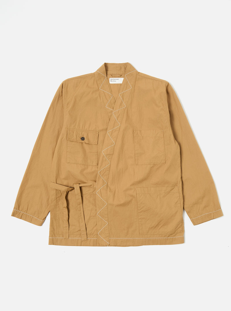 Universal Works Osaka Work Jacket in Sand Broad Cloth