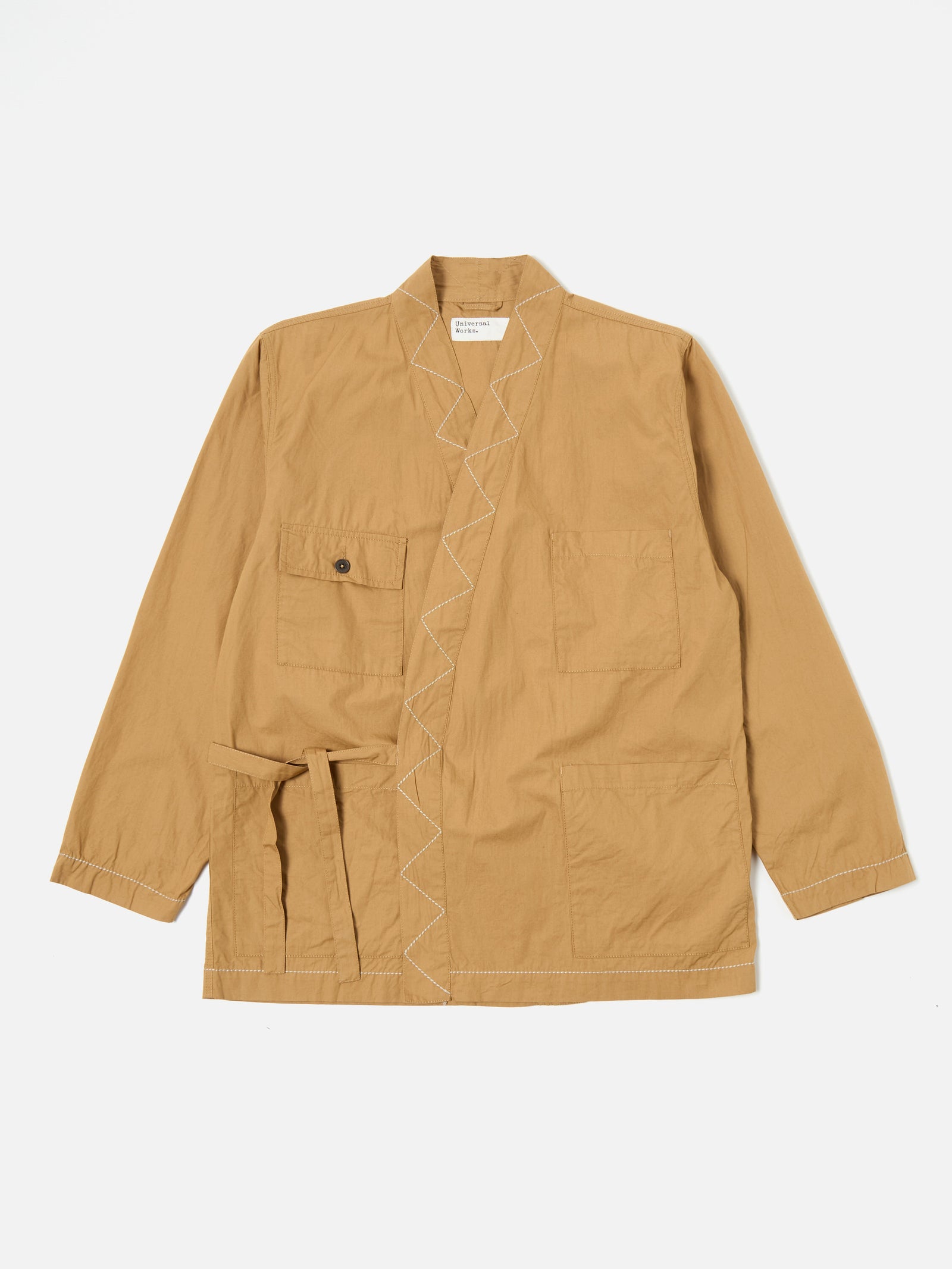 Universal Works Osaka Work Jacket in Sand Broad Cloth