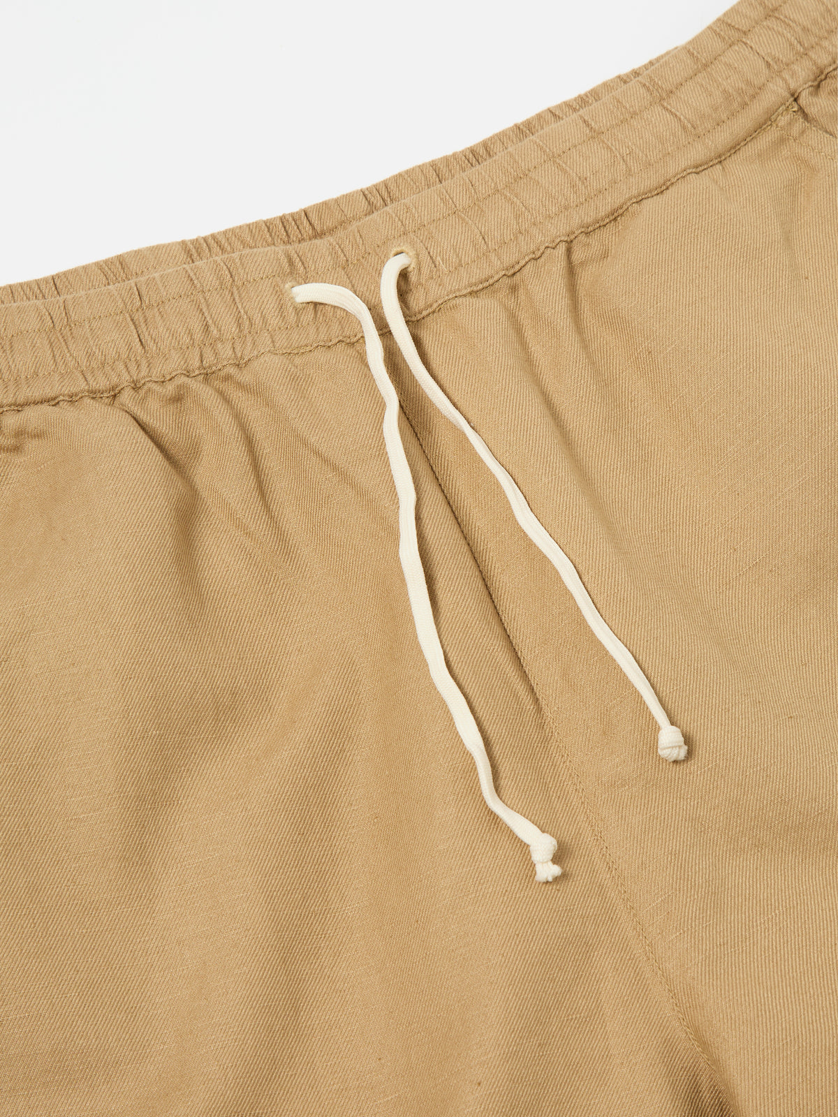 Universal Works Judo Pant in Sand Linen Cotton Suiting