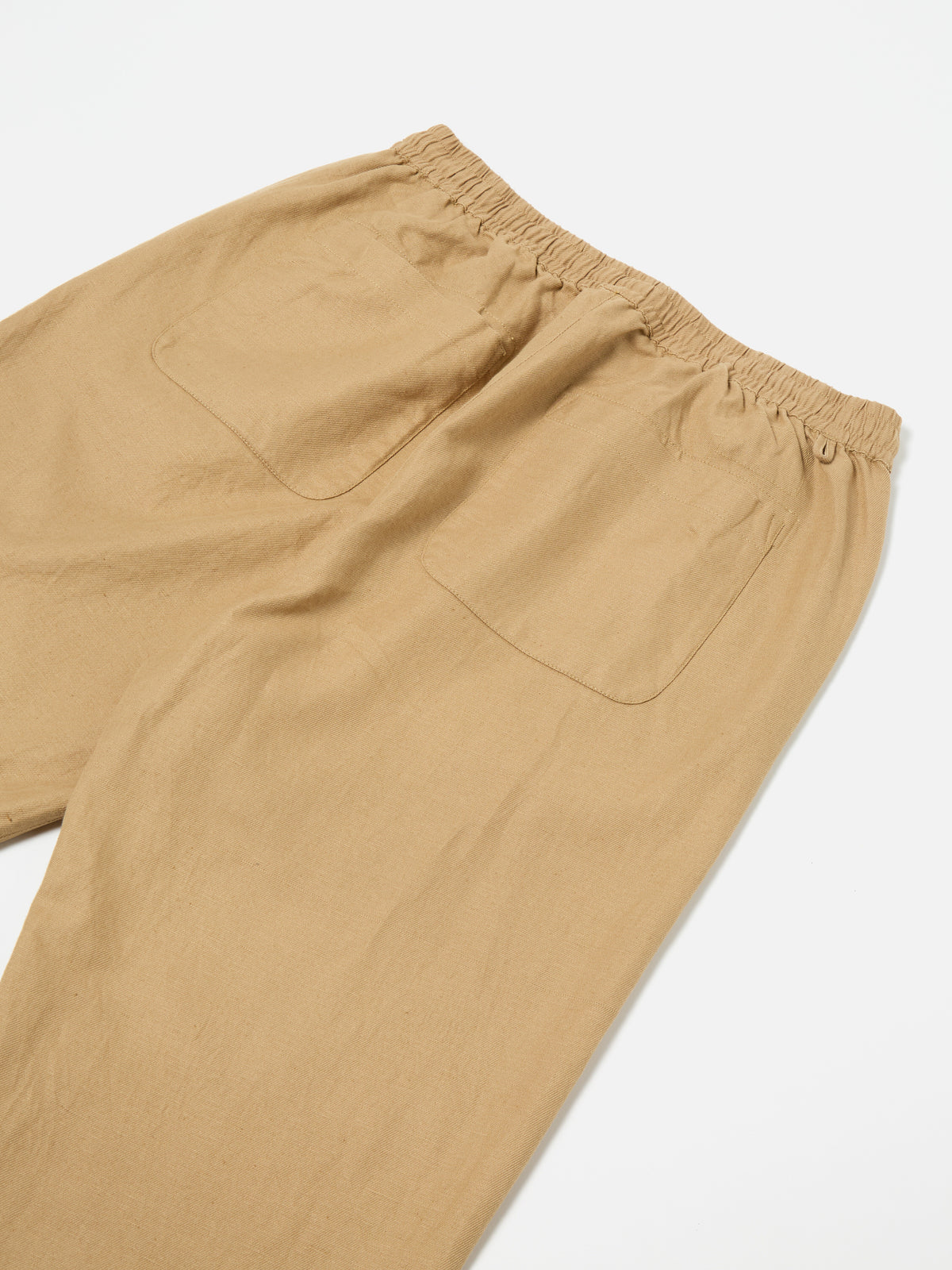 Universal Works Judo Pant in Sand Linen Cotton Suiting