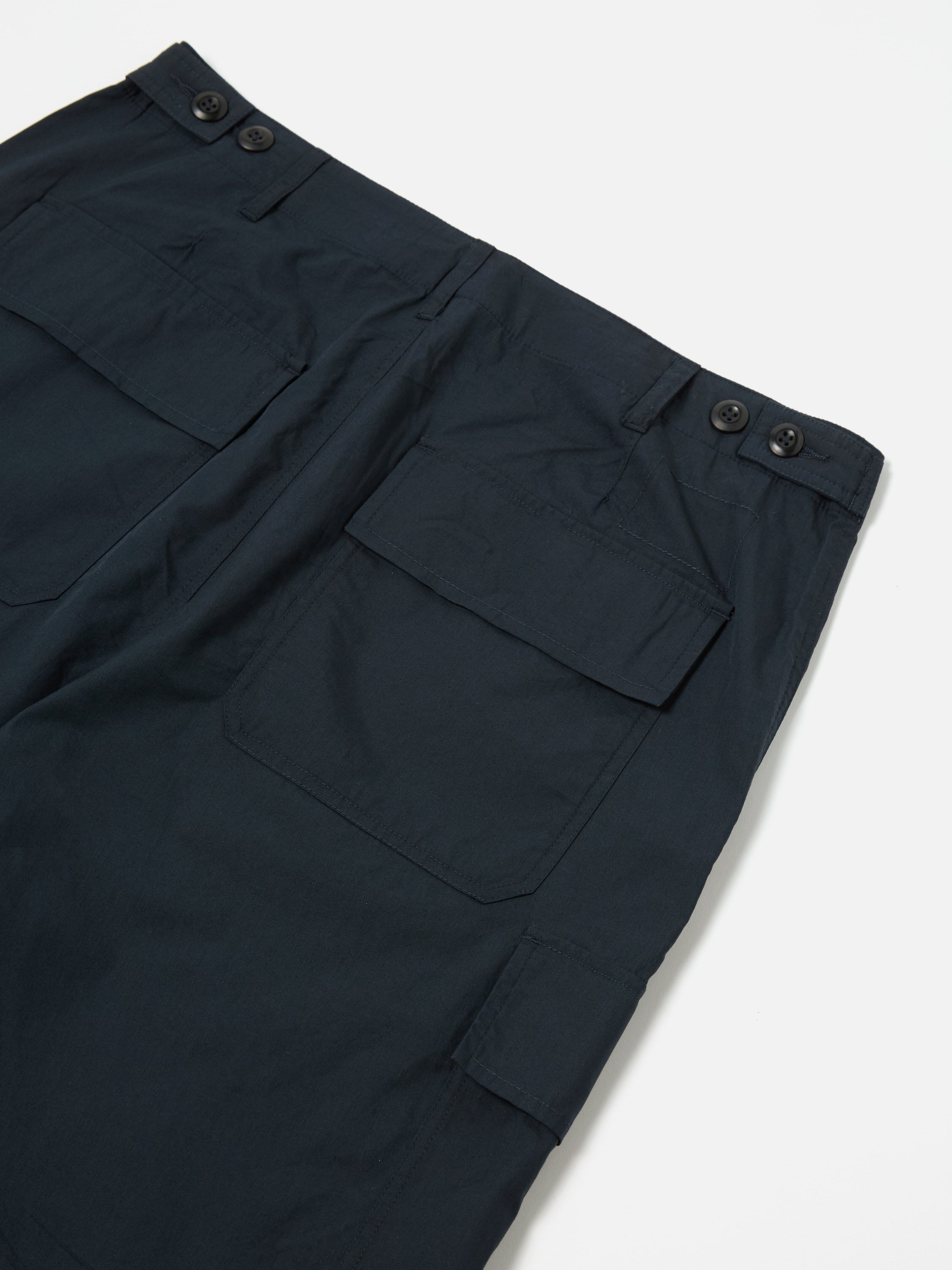 Universal Works MW Cargo Short in Navy Broad Cloth