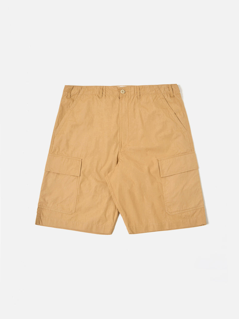 Universal Works MW Cargo Short in Sand Broad Cloth