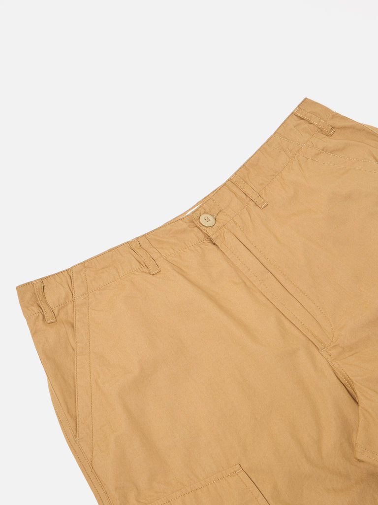Universal Works MW Cargo Short in Sand Broad Cloth