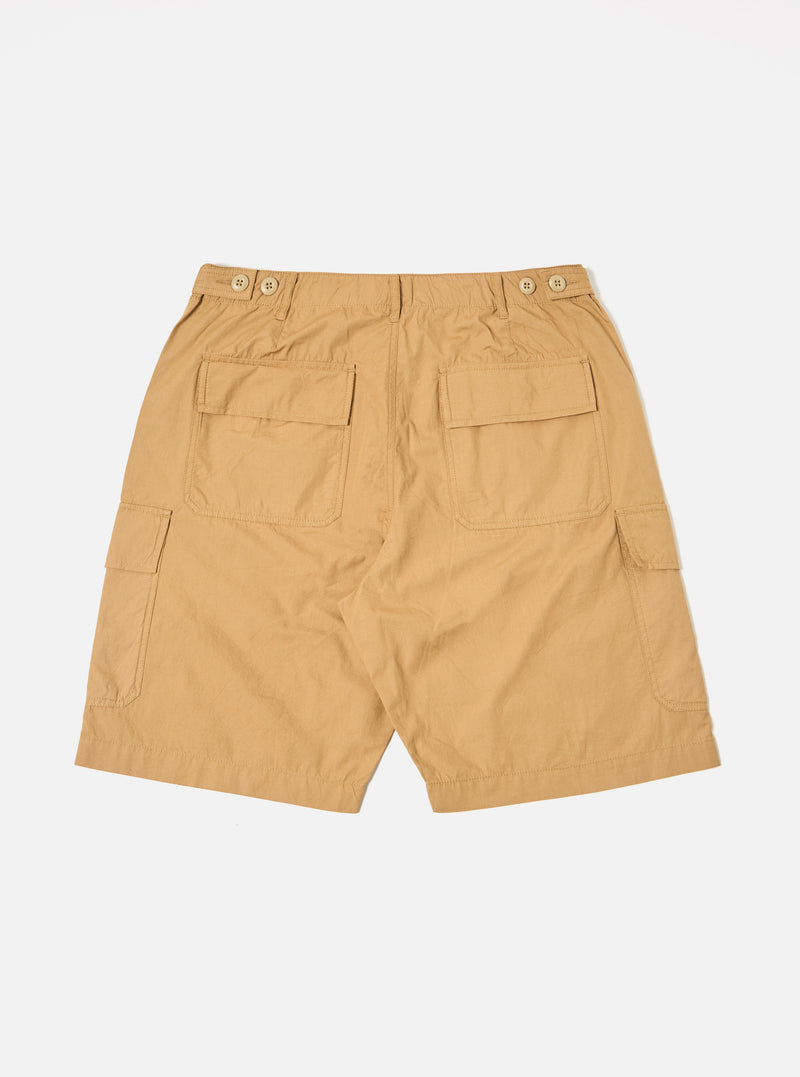 Universal Works MW Cargo Short in Sand Broad Cloth