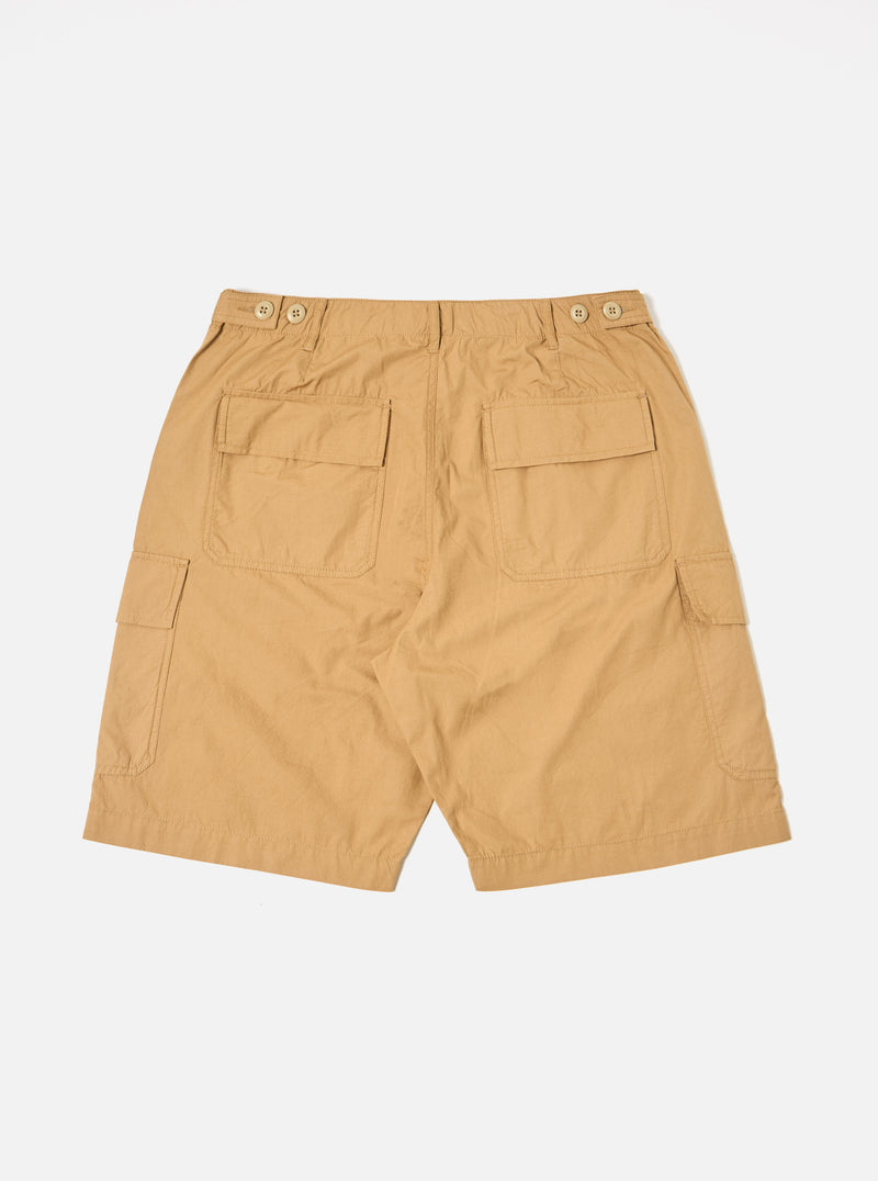 Universal Works MW Cargo Short in Sand Broad Cloth