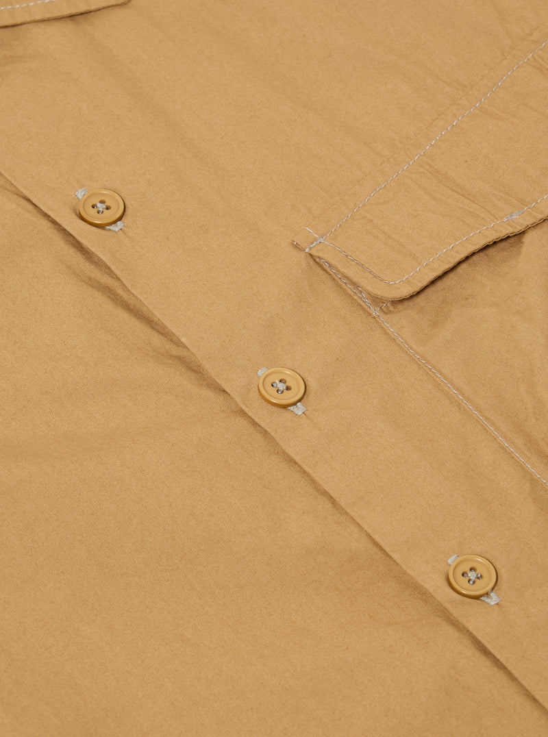 Universal Works Field Shirt in Sand Broad Cloth