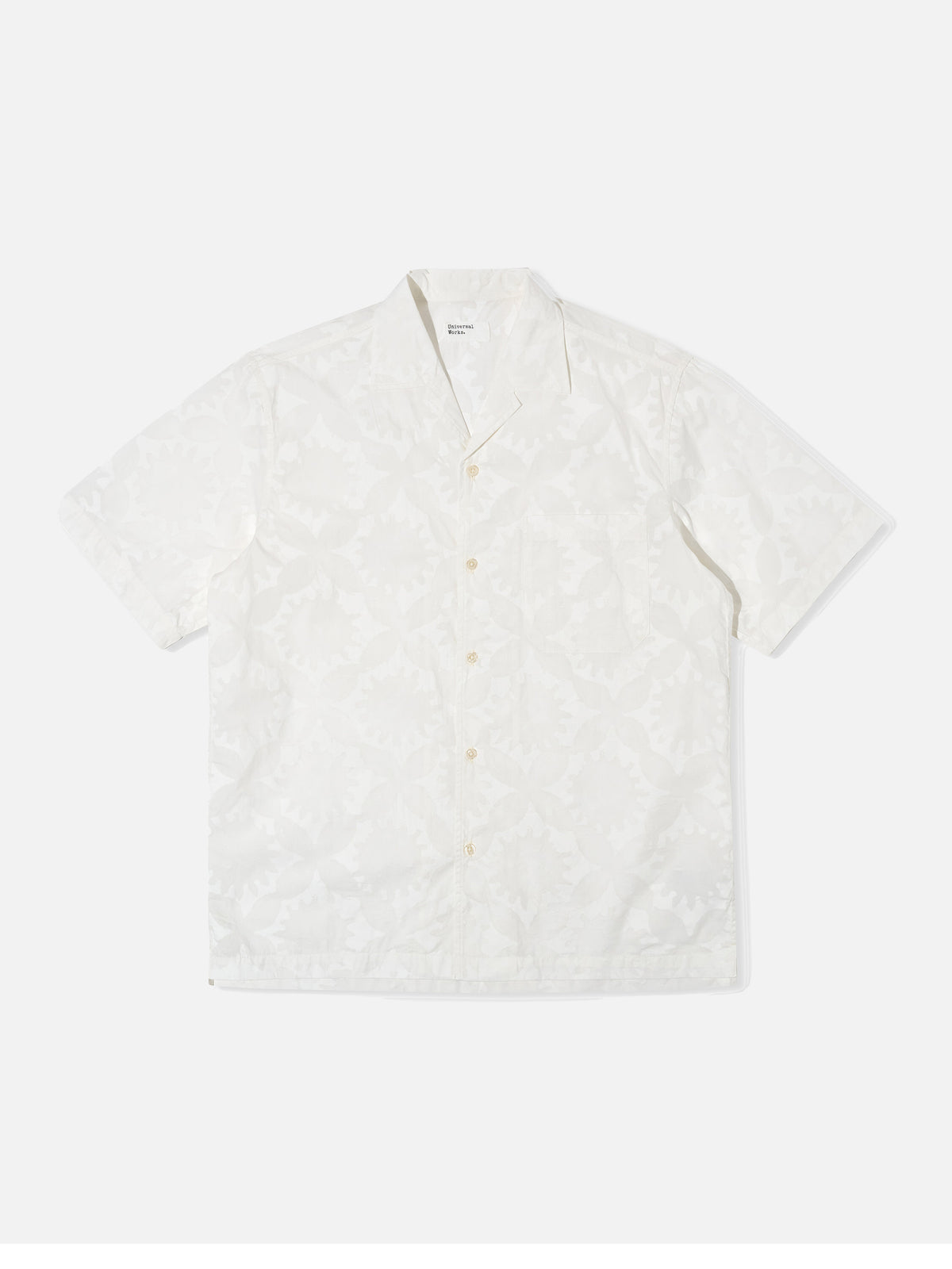 Universal Works Minari Shirt in Ecru Sun Print Poplin