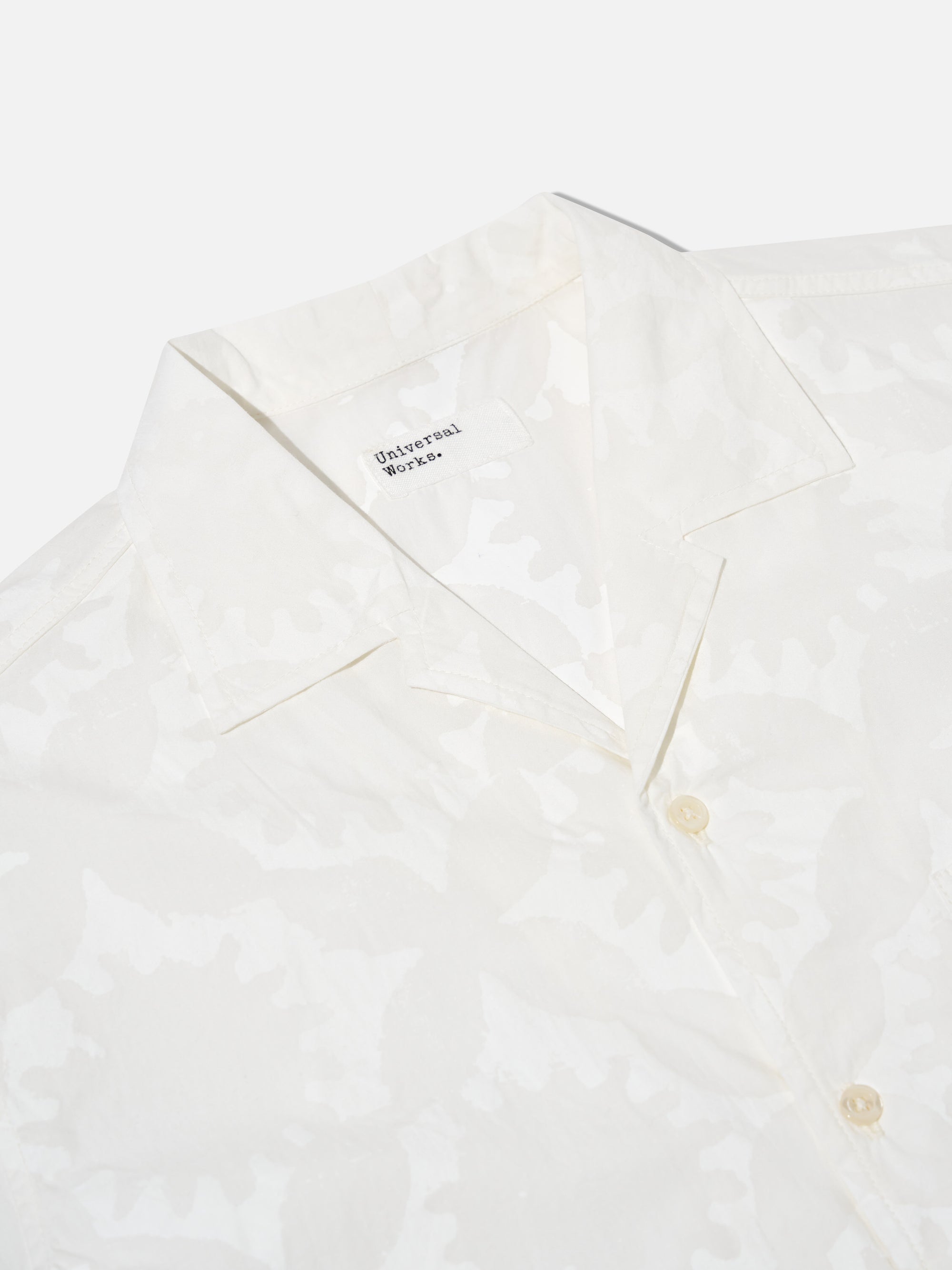 Universal Works Minari Shirt in Ecru Sun Print Poplin