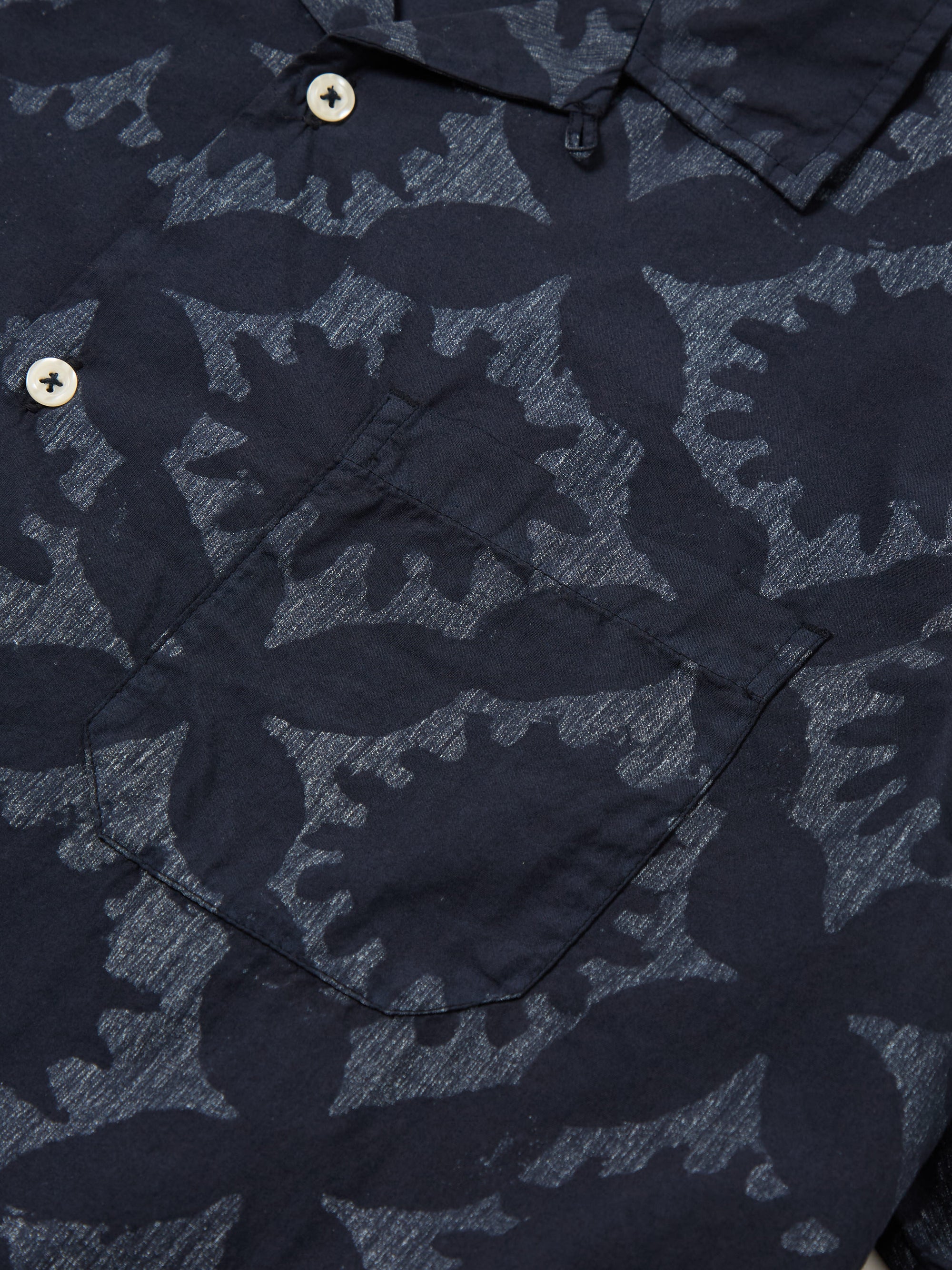 Universal Works Road Shirt in Navy Sun Print