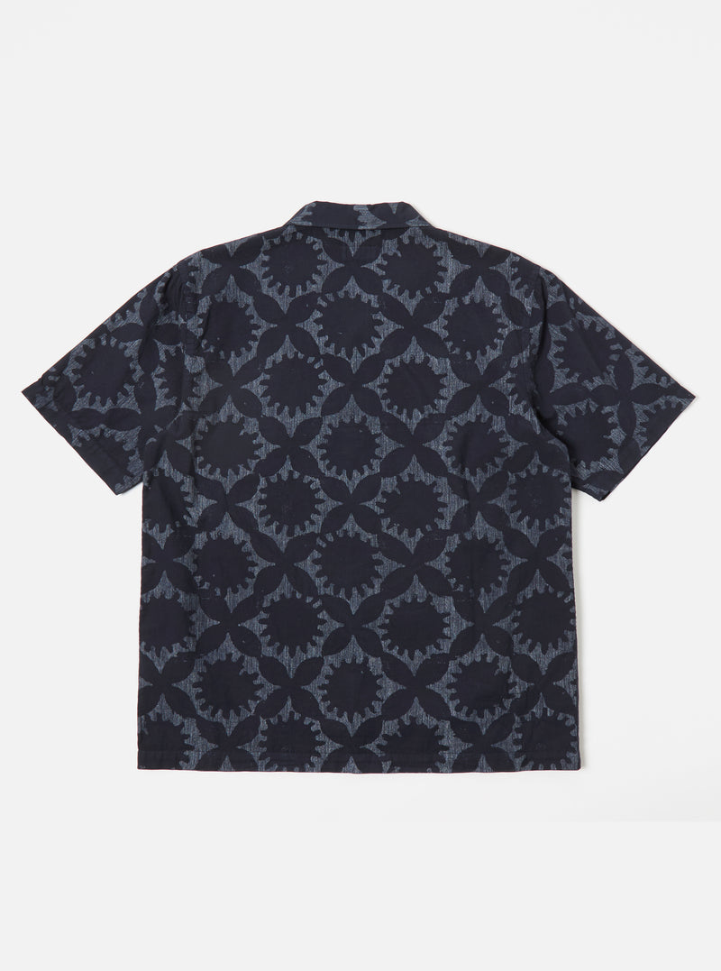 Universal Works Road Shirt in Navy Sun Print