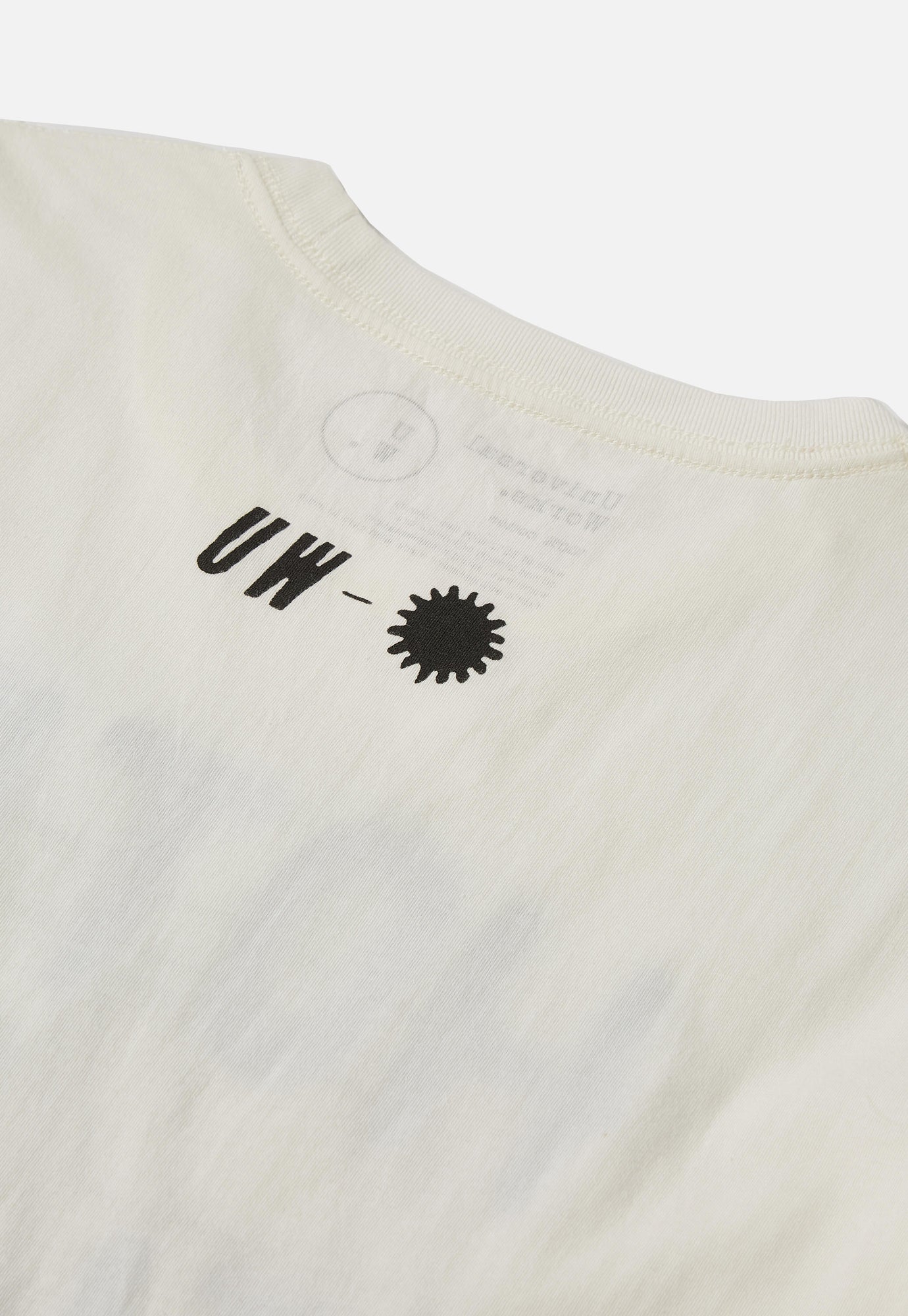 Universal Works Print Tee in Ecru 'Hotel Deluxe' Single Jersey
