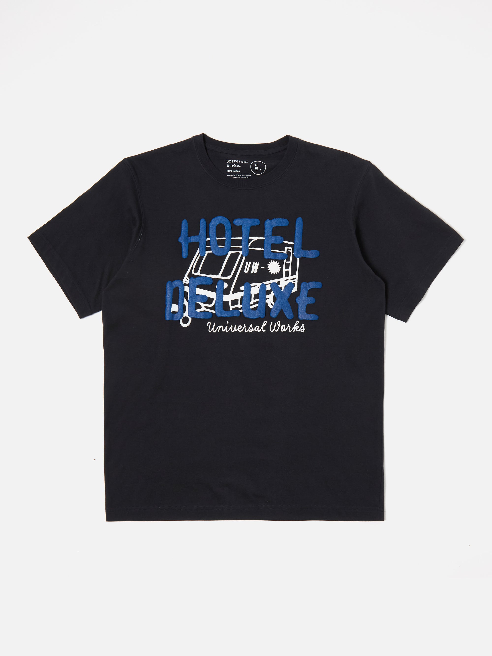 Navy Hotel Deluxe' Single Jersey Print Tee
