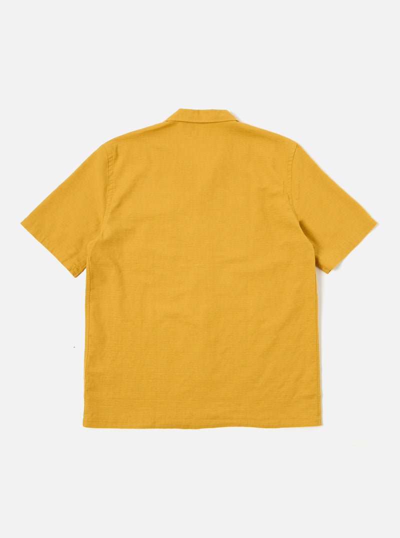 Universal Works Road Shirt in Mustard Kamura Cotton