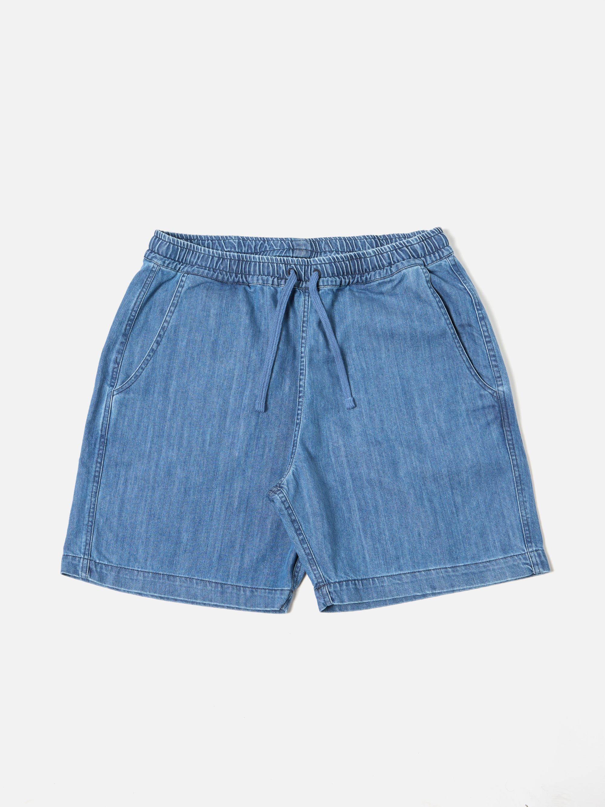 Universal Works Beach Short in Indigo 9oz Organic Denim