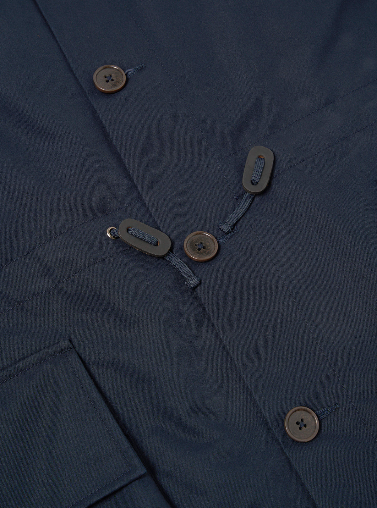 Universal Works Boston Parka in Navy Brushed Polytech