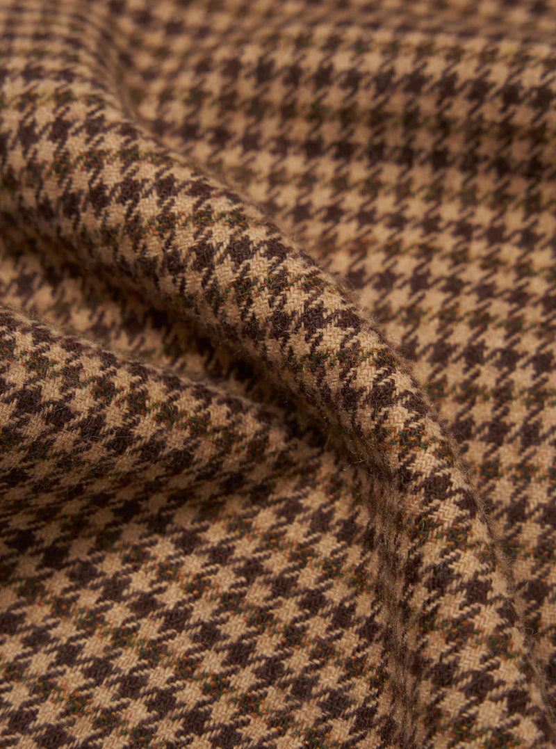 Universal Works Rose Bowl Jacket in Sand Houndstooth Tweed