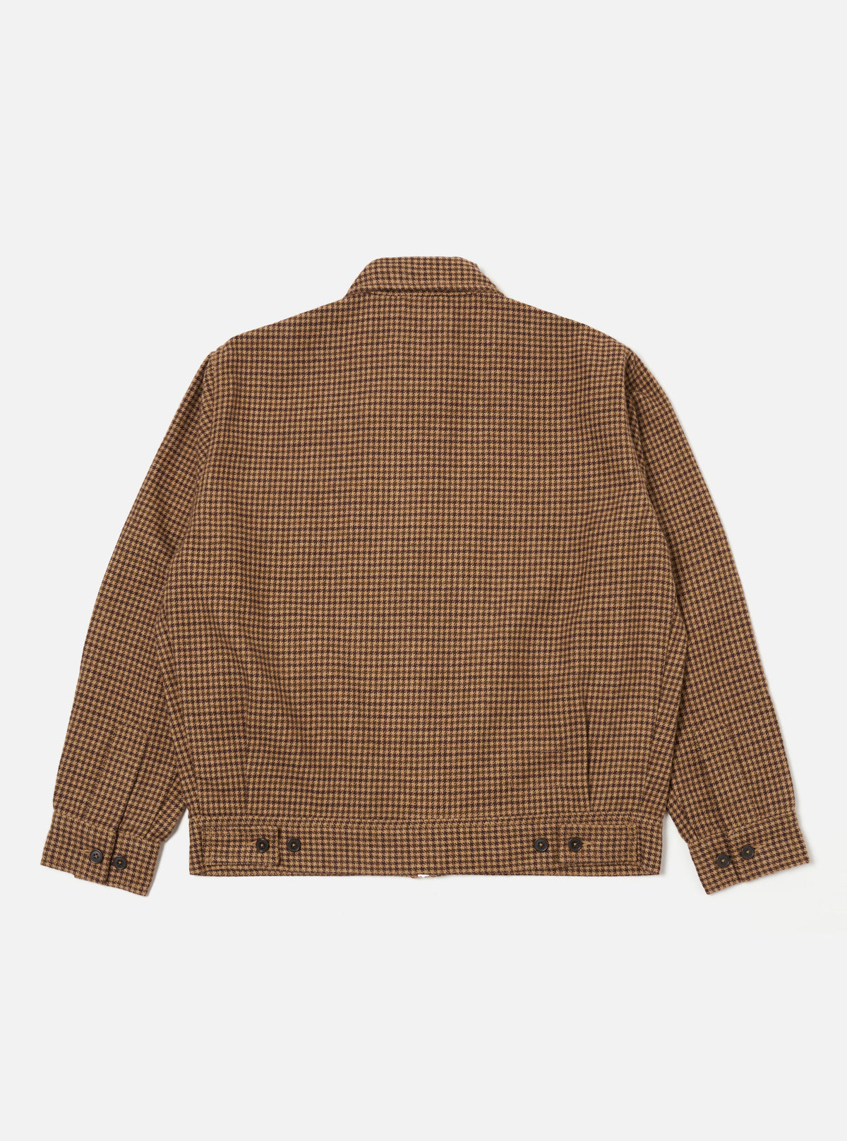 Universal Works Rose Bowl Jacket in Sand Houndstooth Tweed