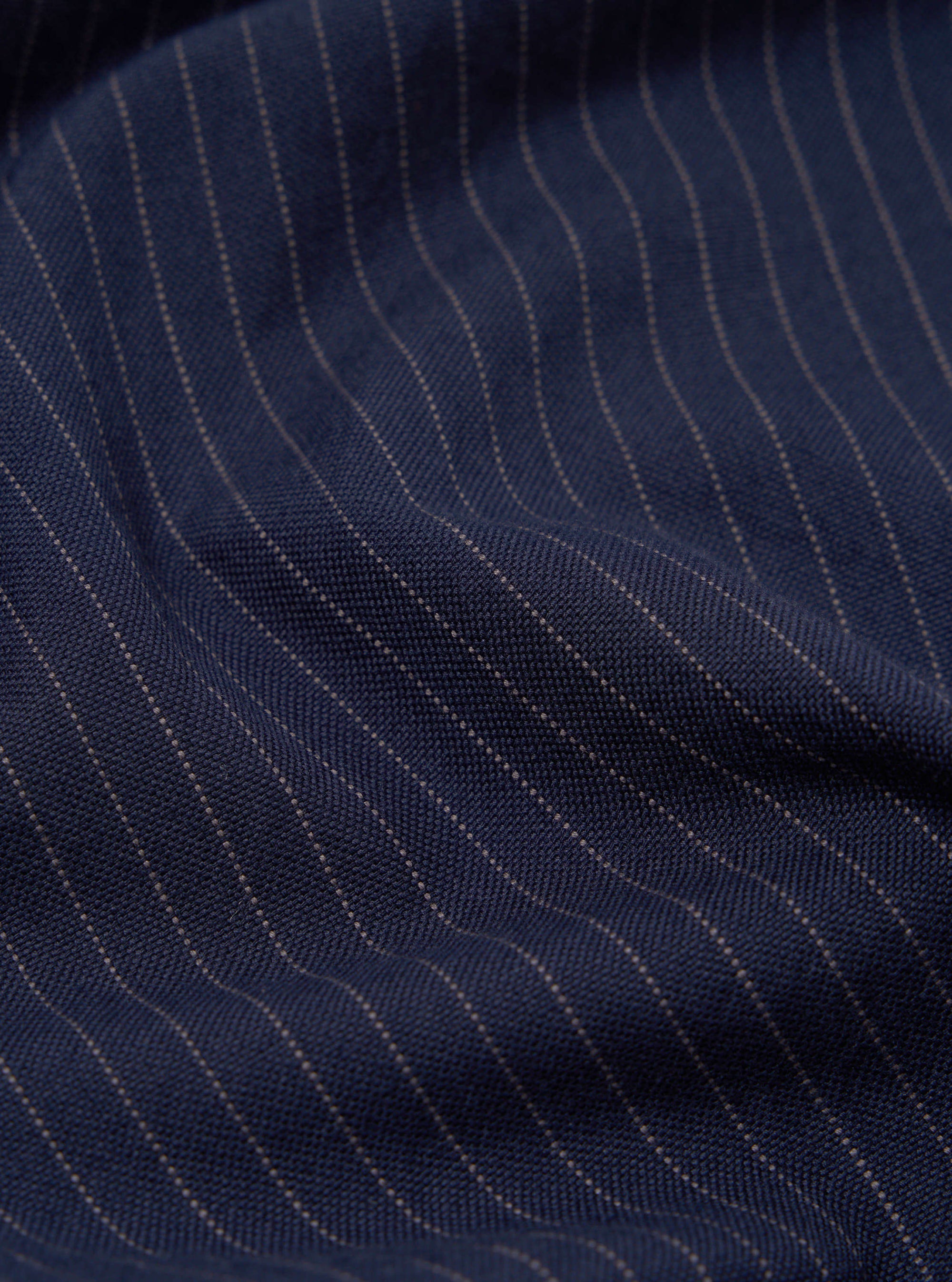 Universal Works Duke Pant in Navy Cotton Pinstripe