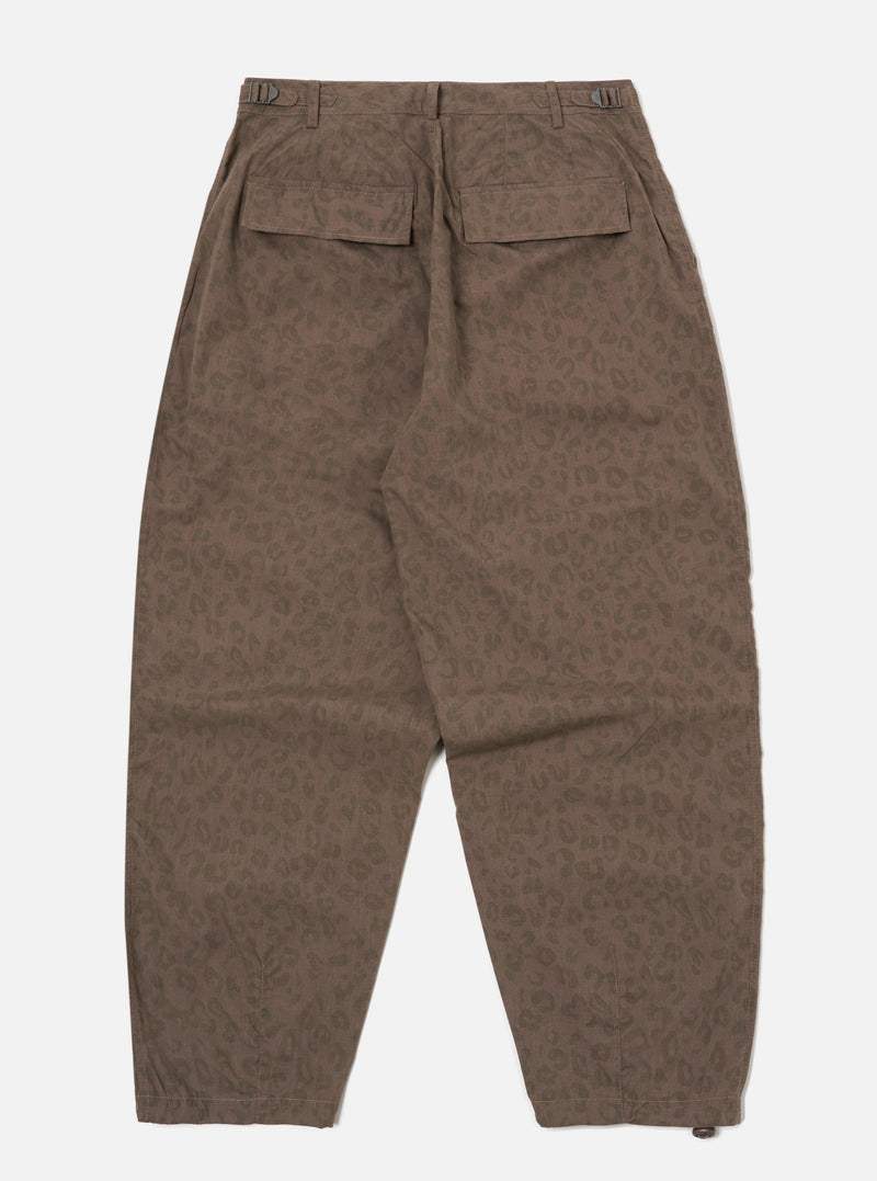 Universal Works Loose Pilot Trouser in Sand Leopard Recycled Polytech