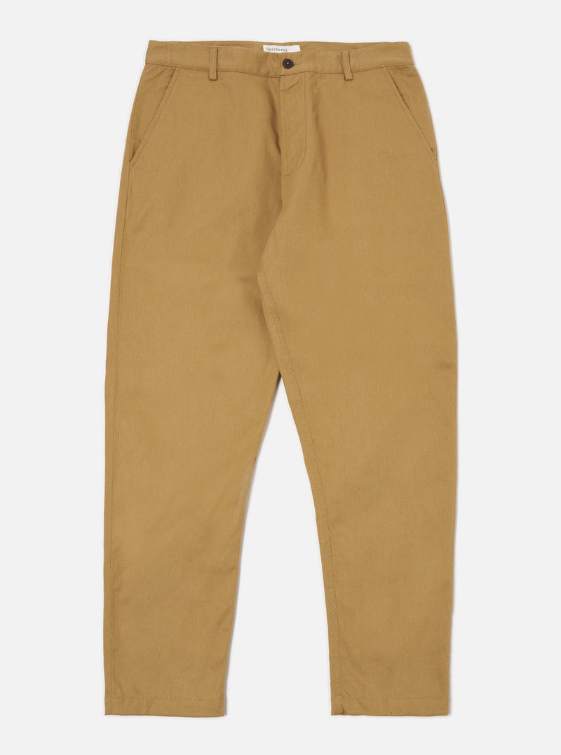 Universal Works Military Chino in Khaki Works Twill