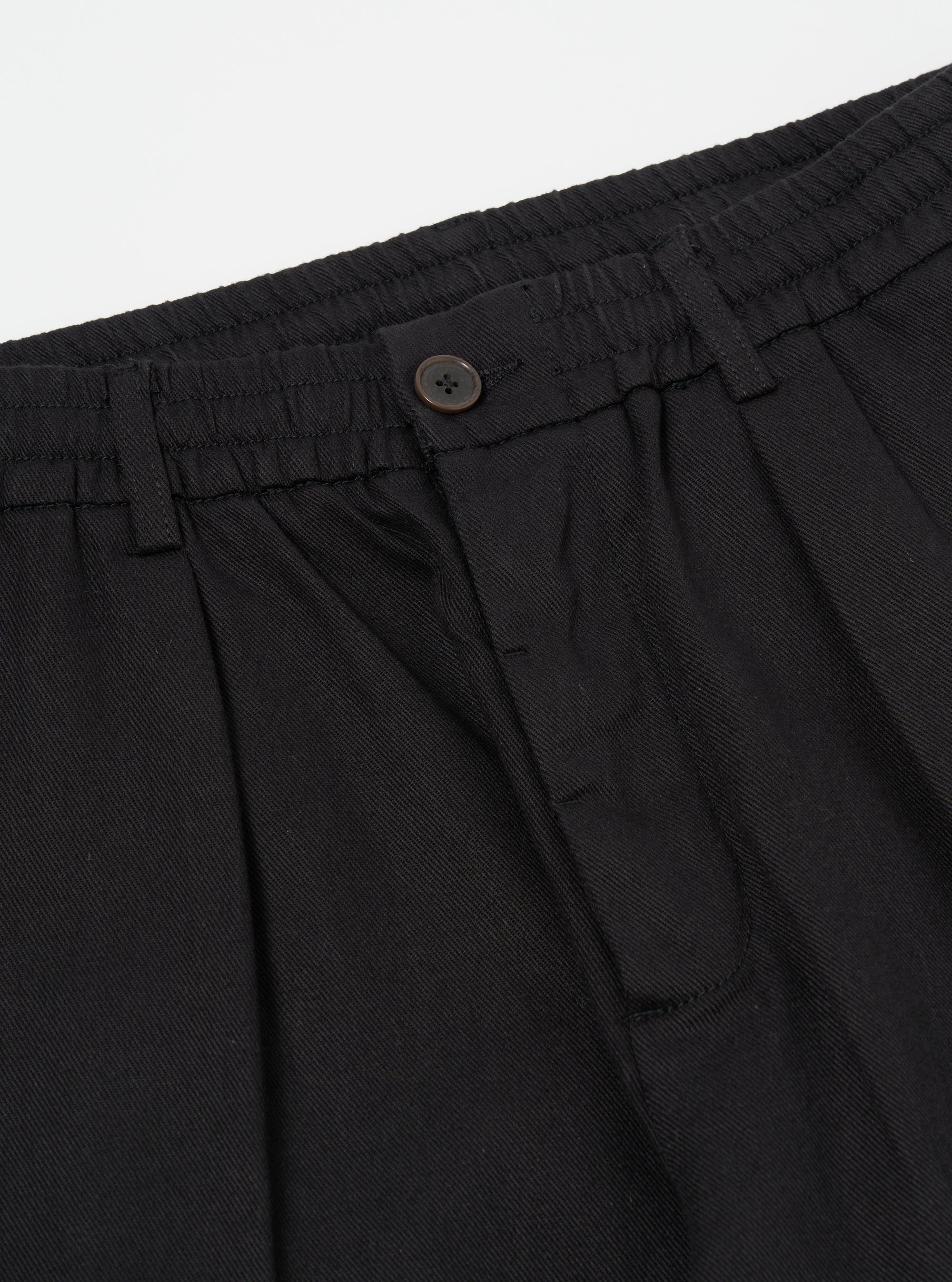 Universal Works Oxford Pant in Black Works Twill/Blanket Stripe