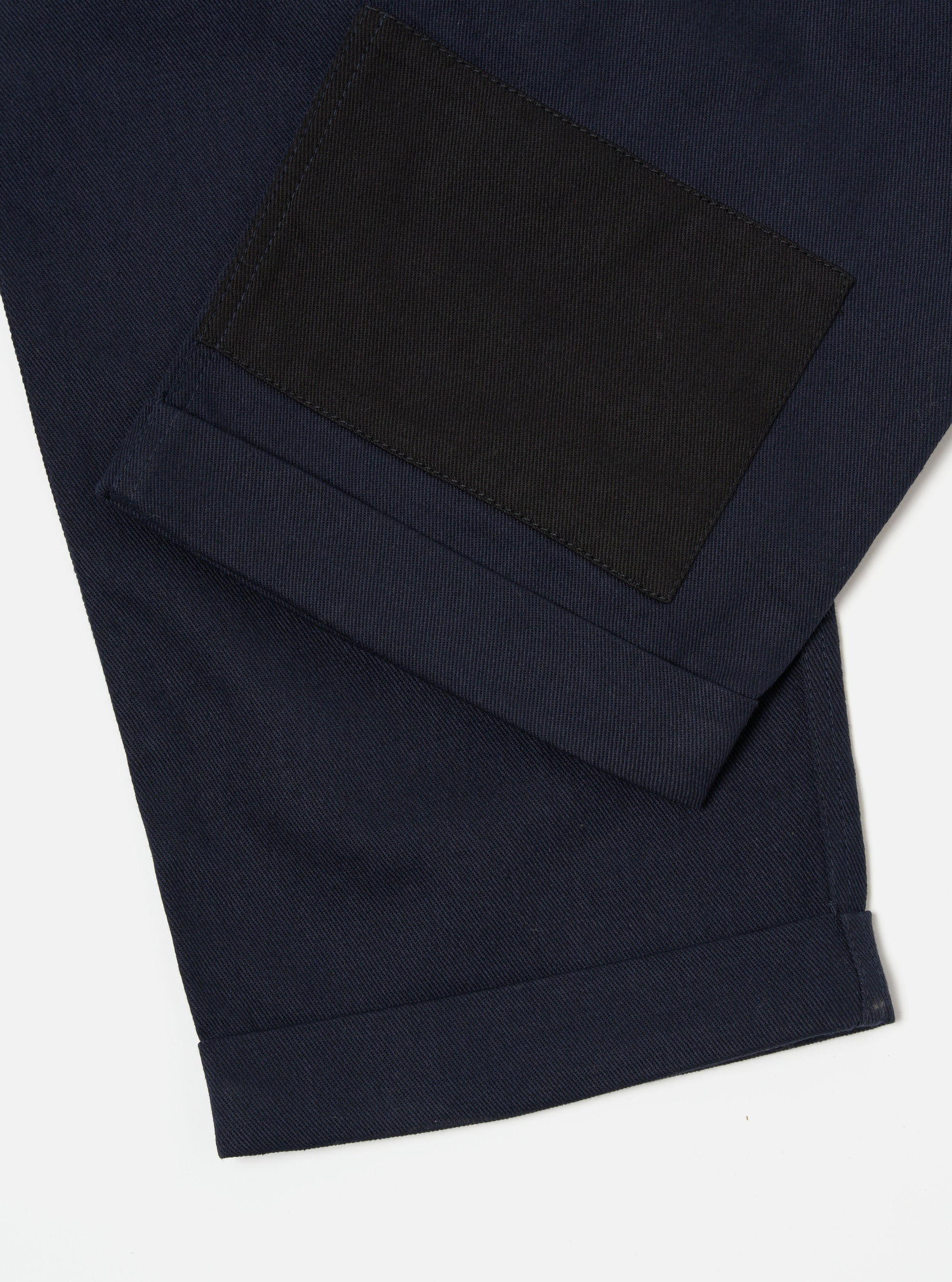 Universal Works Patched Super Chino in Navy Works Twill Mix