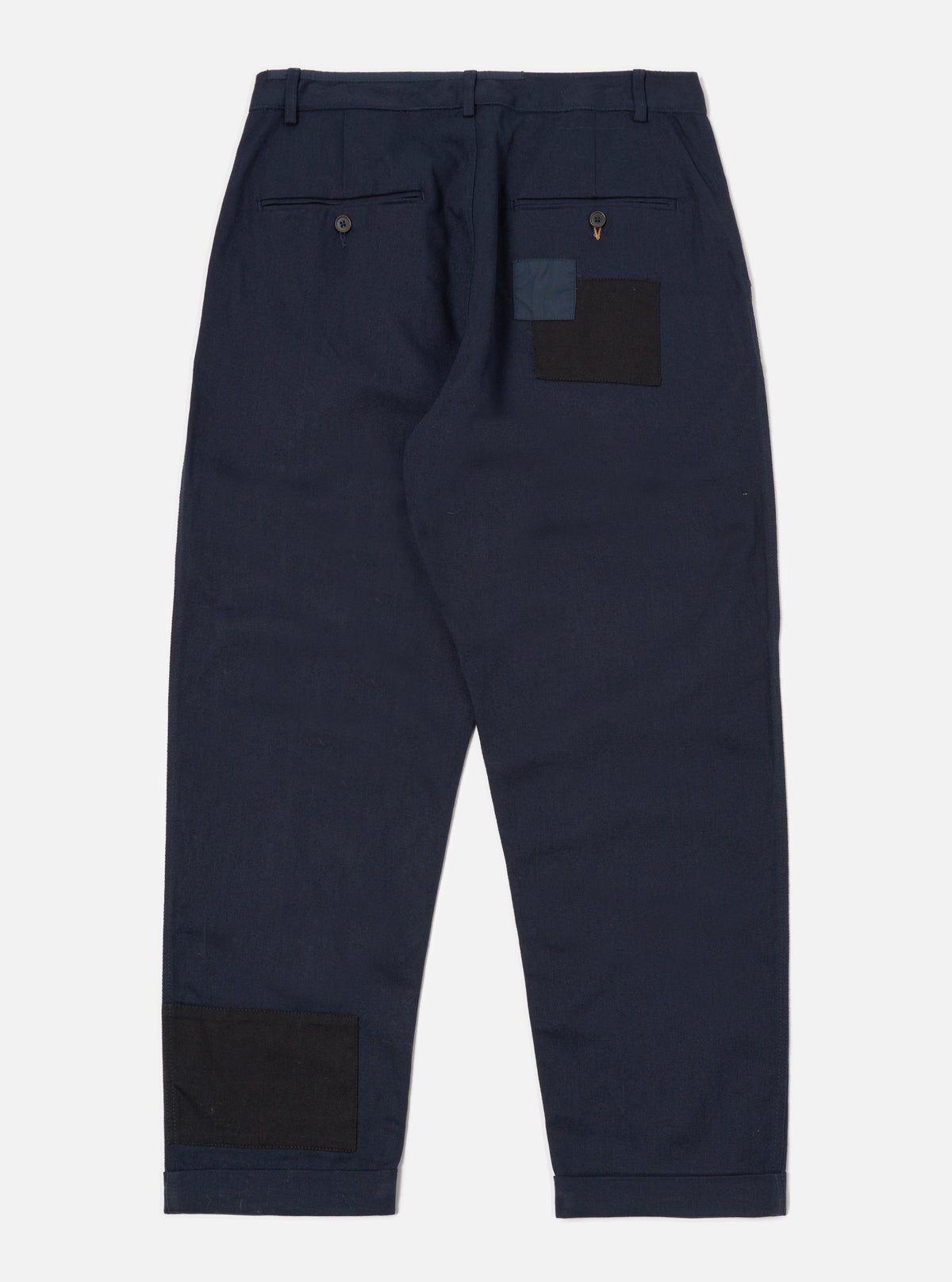 Universal Works Patched Super Chino in Navy Works Twill Mix