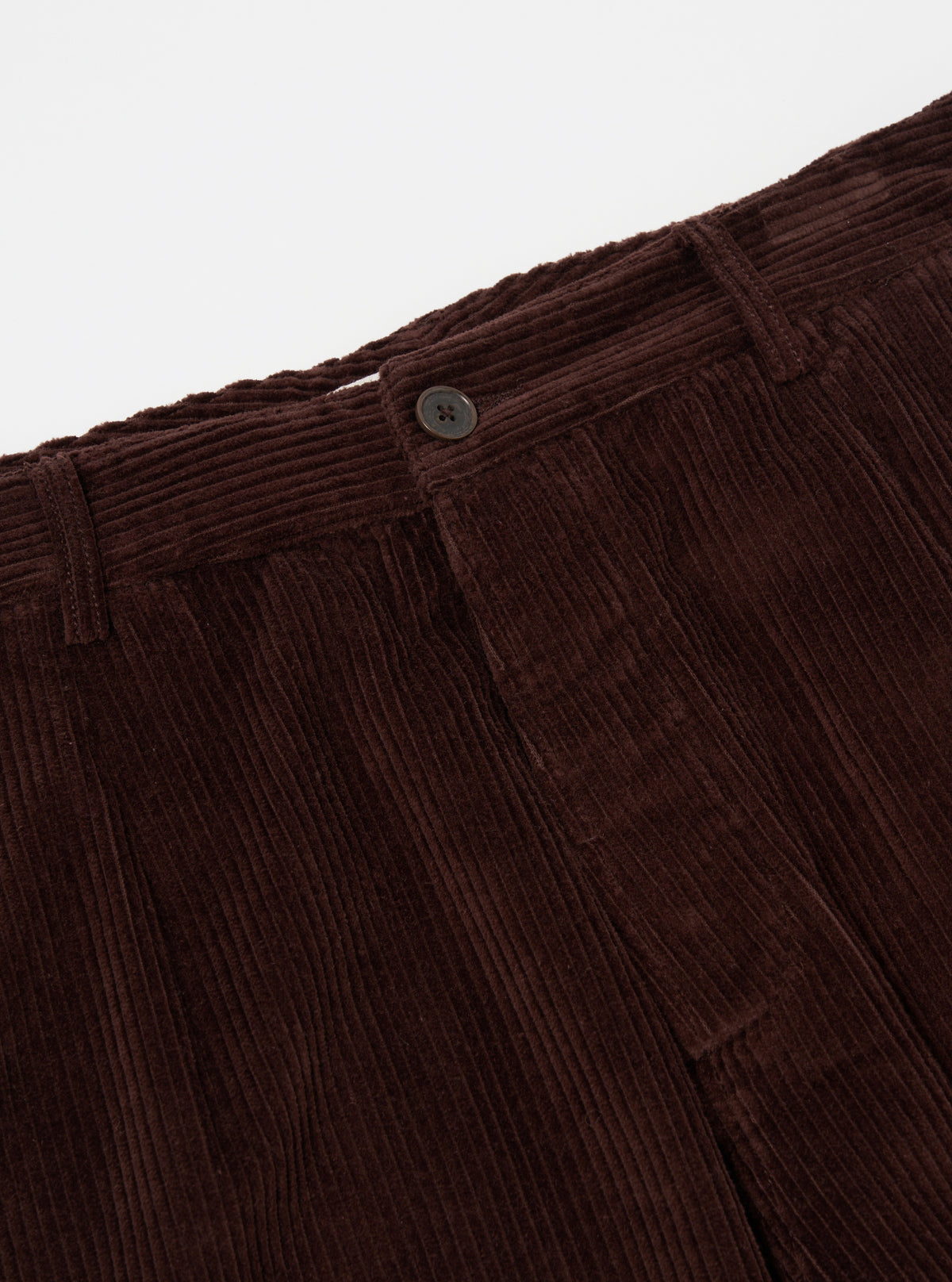 Universal Works Super Chino in Rich Brown 6 Wale Cord