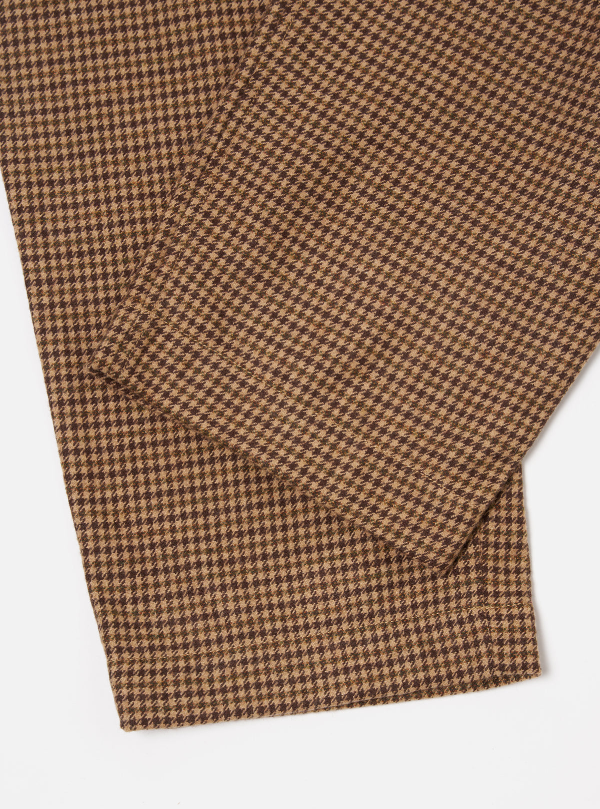 Universal Works Oxford Pant in Sand Houndstooth Tweed