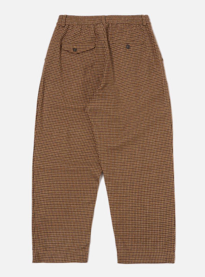 Universal Works Oxford Pant in Sand Houndstooth Tweed