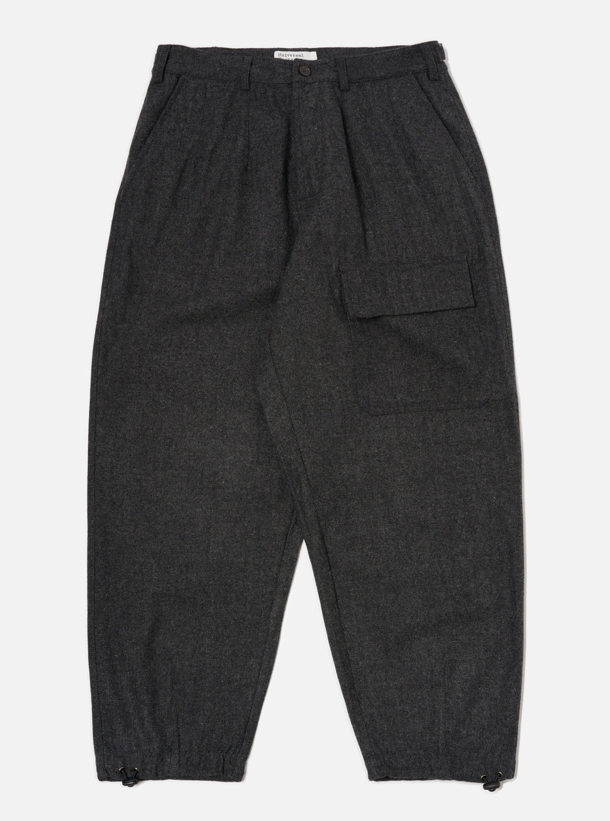 Universal Works Loose Pilot Trouser in Grey Anders Wool Upcycled