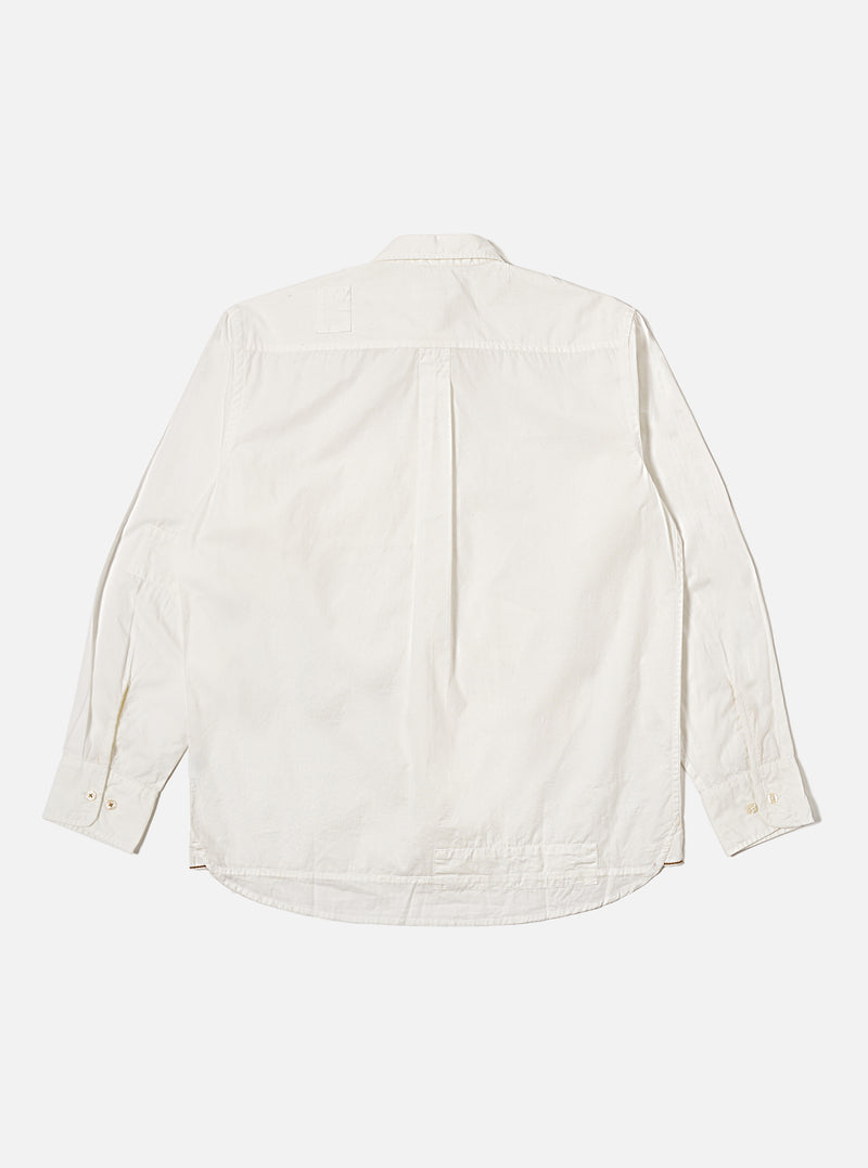 Universal Works Patched Lazy Day Shirt in White Poplin