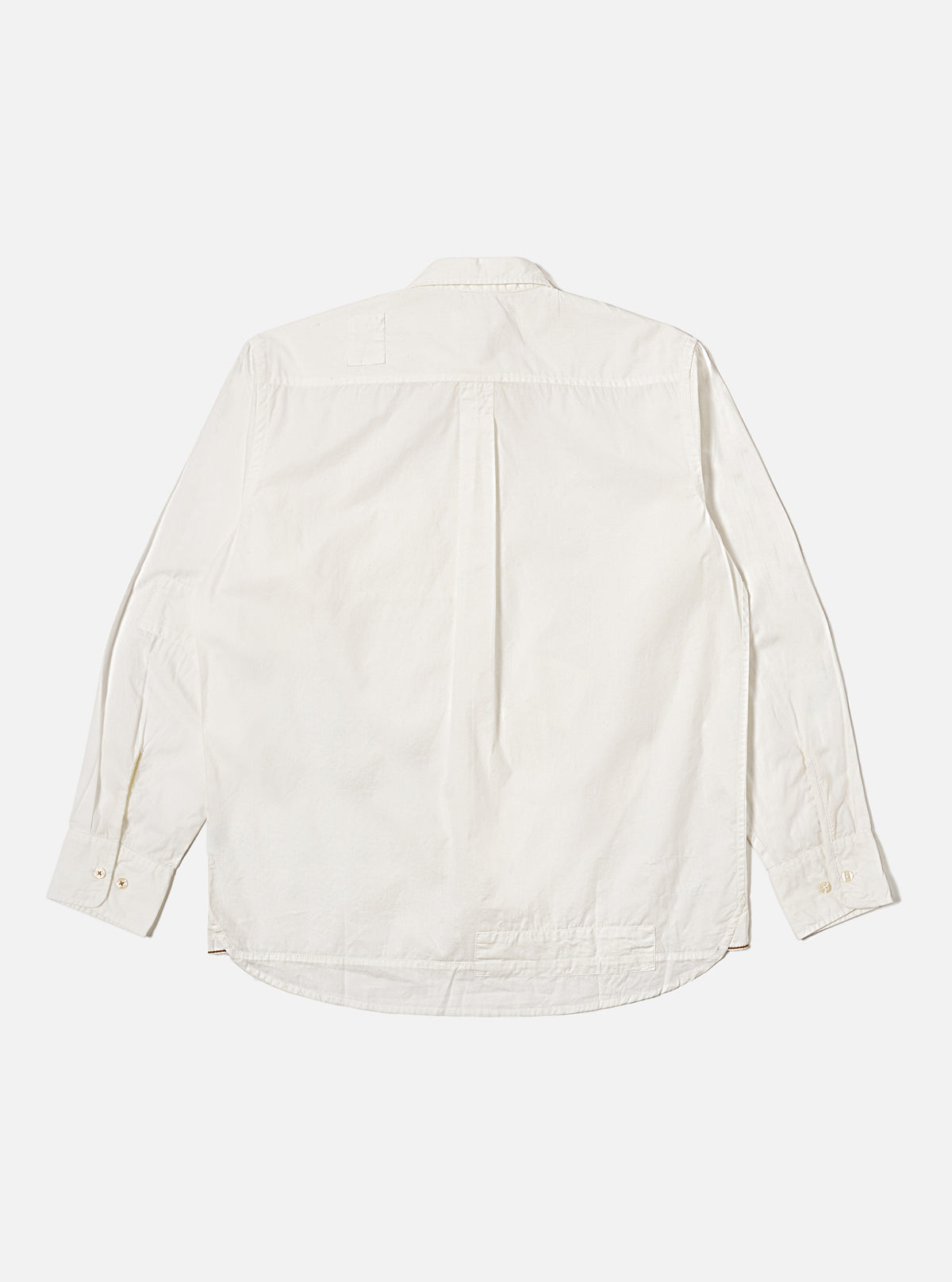 Universal Works Patched Lazy Day Shirt in White Poplin