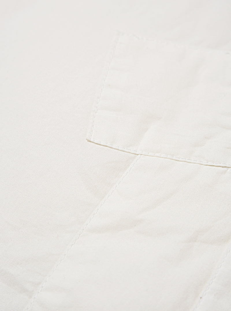 Universal Works Patched Lazy Day Shirt in White Poplin