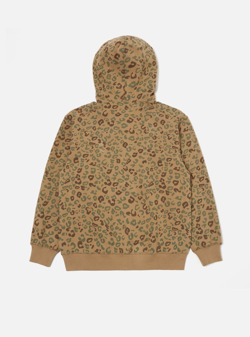 Universal Works New York Hoody in Sand Leopard Brush Back