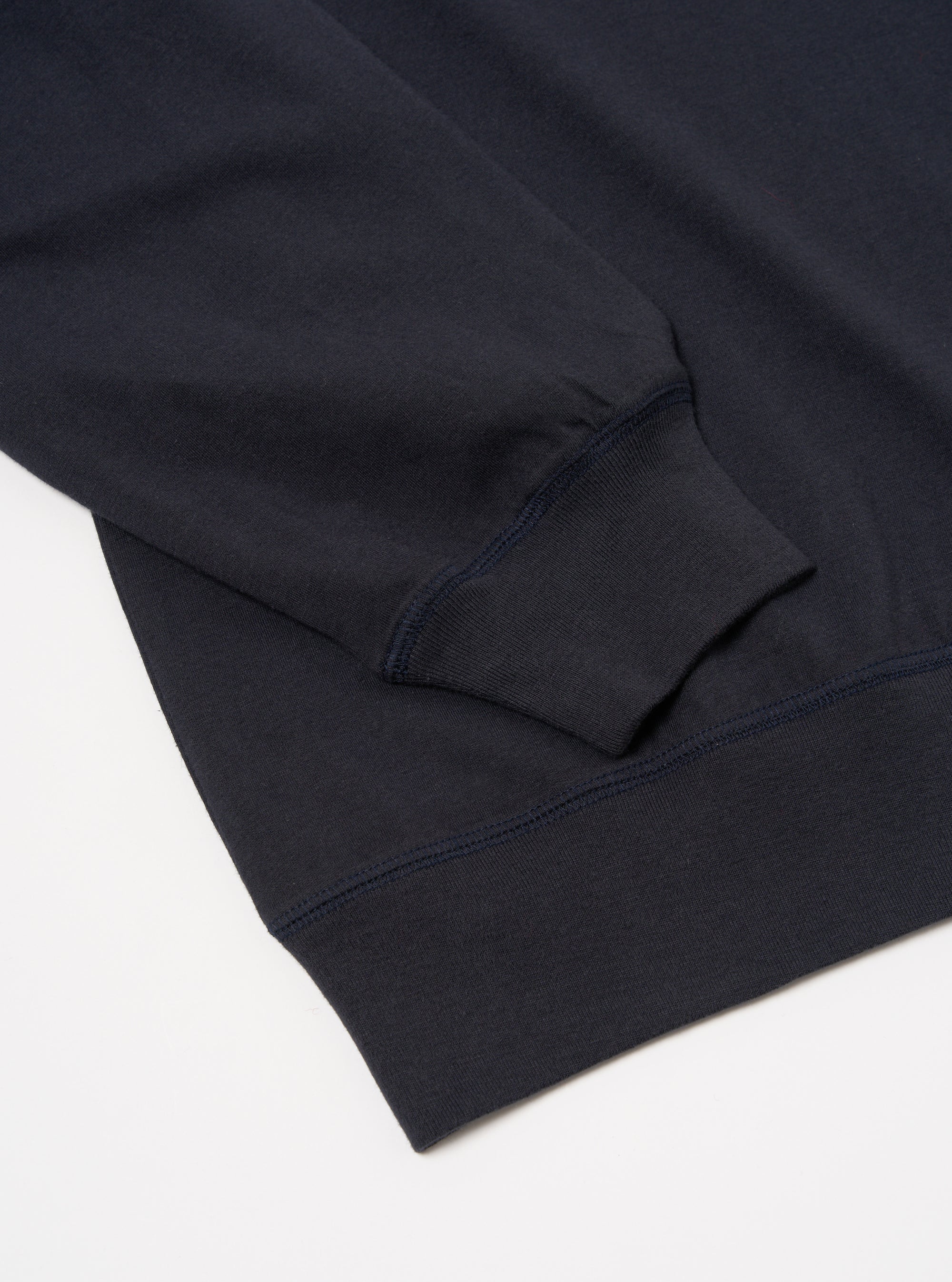 Universal Works Funnel Neck Tee in Navy Single Jersey