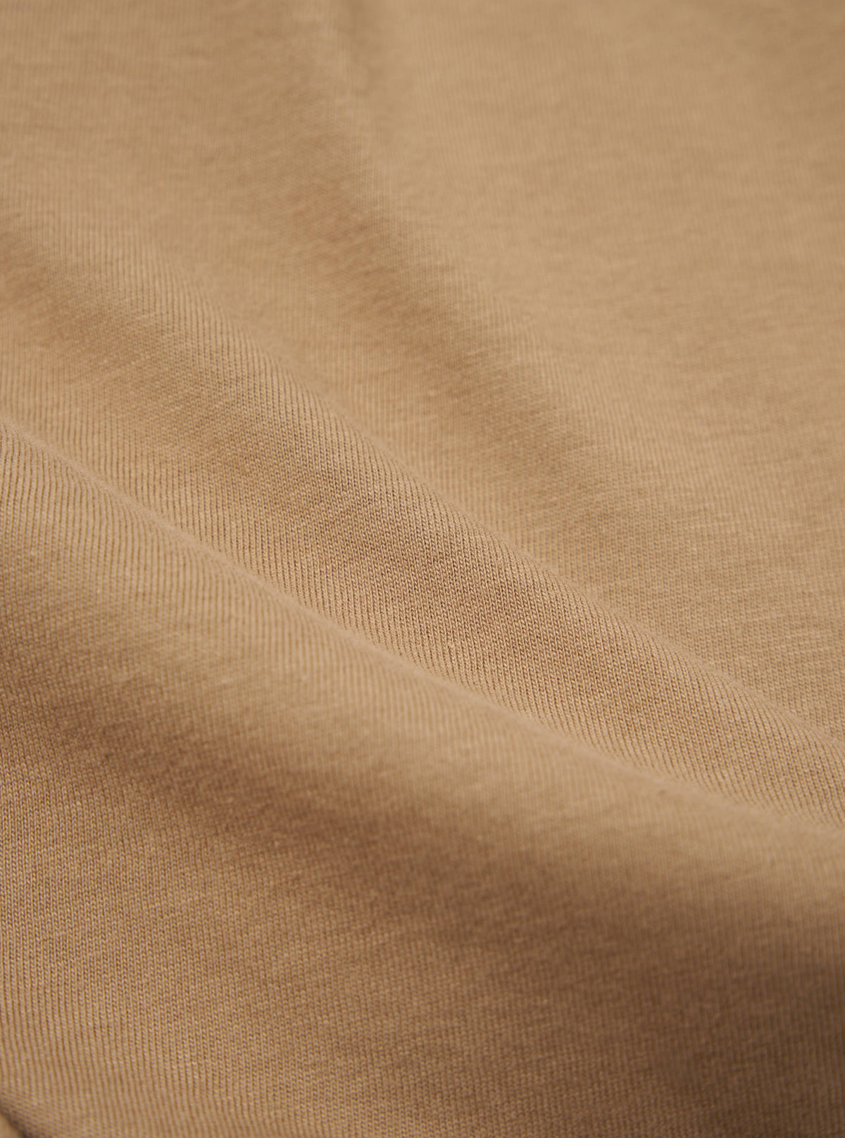 Universal Works Funnel Neck Tee in Sand Single Jersey