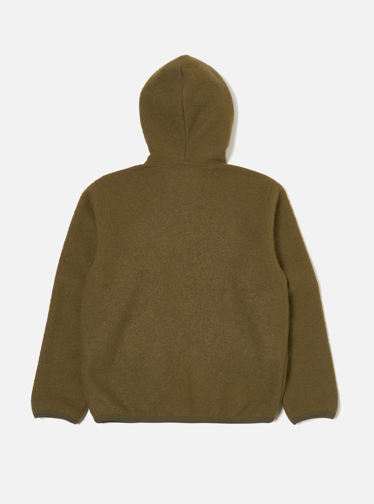 Universal Works Travel Hoodie in Lovat Wool Fleece